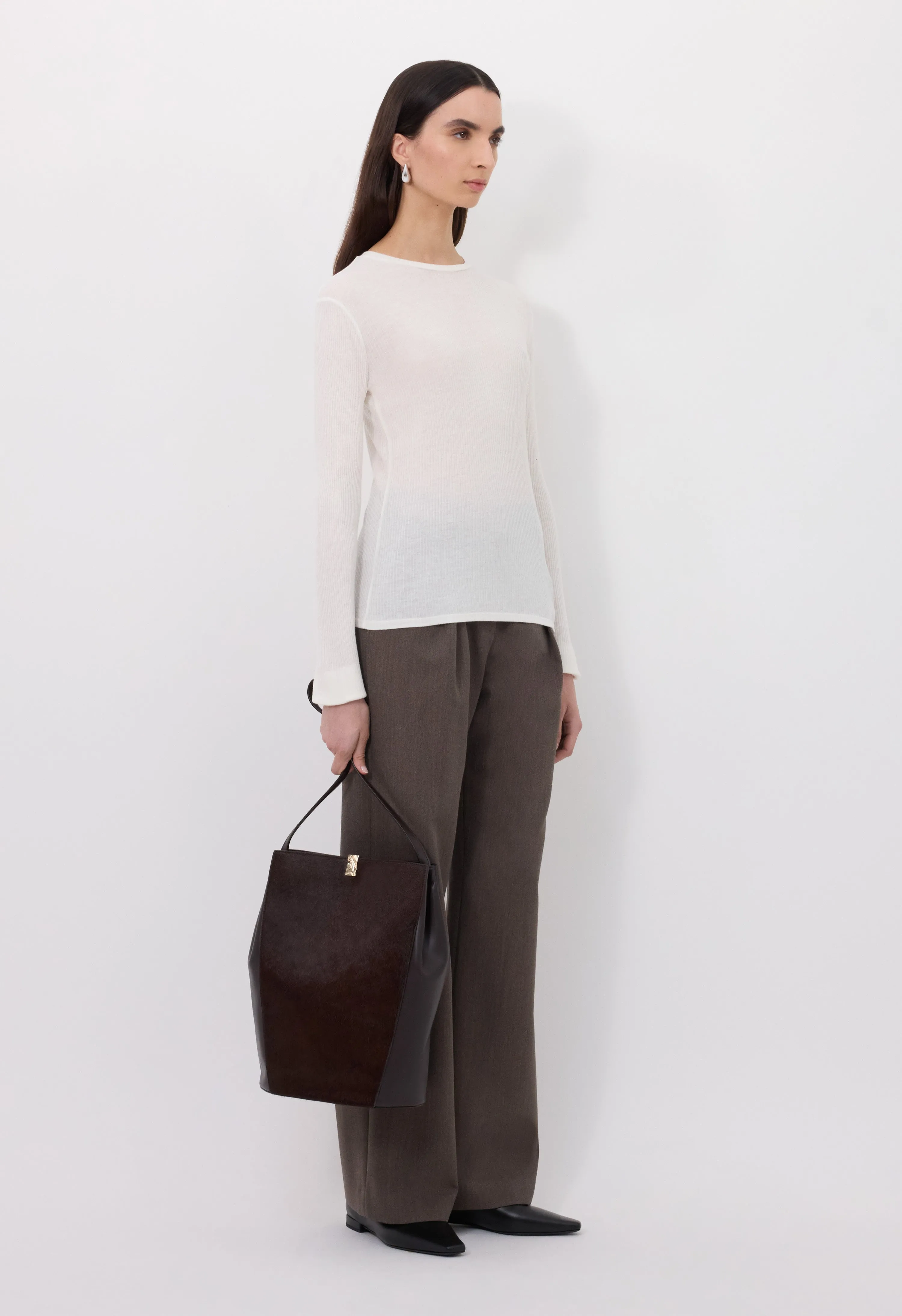 ORTIGIA LDS Ribbed jersey long sleeve t-shirt sold by Loulou De Saison product image thumbnail 3