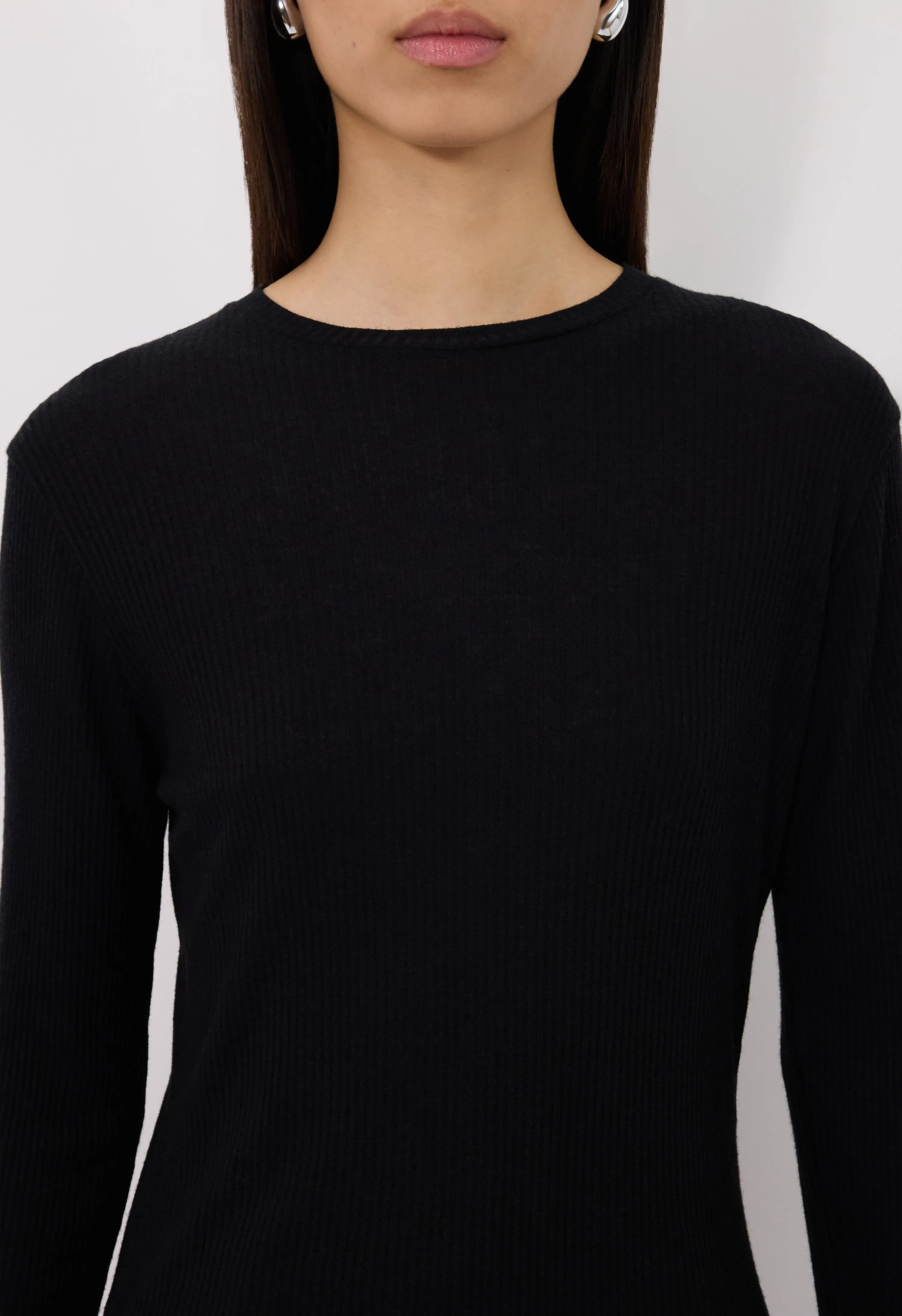ORTIGIA LDS Ribbed jersey long sleeve t-shirt sold by Loulou De Saison product image thumbnail 4