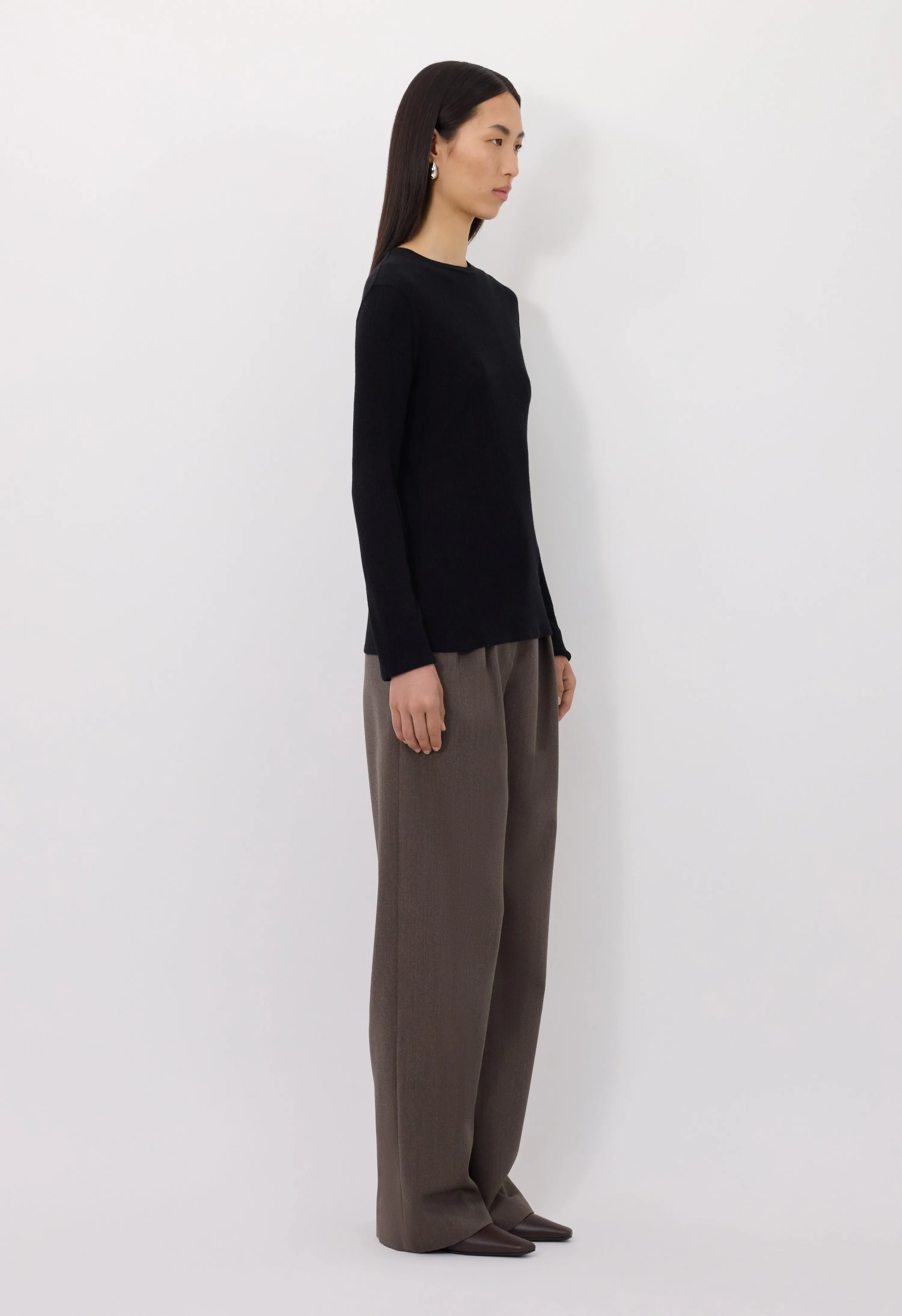 ORTIGIA LDS Ribbed jersey long sleeve t-shirt sold by Loulou De Saison product image thumbnail 3