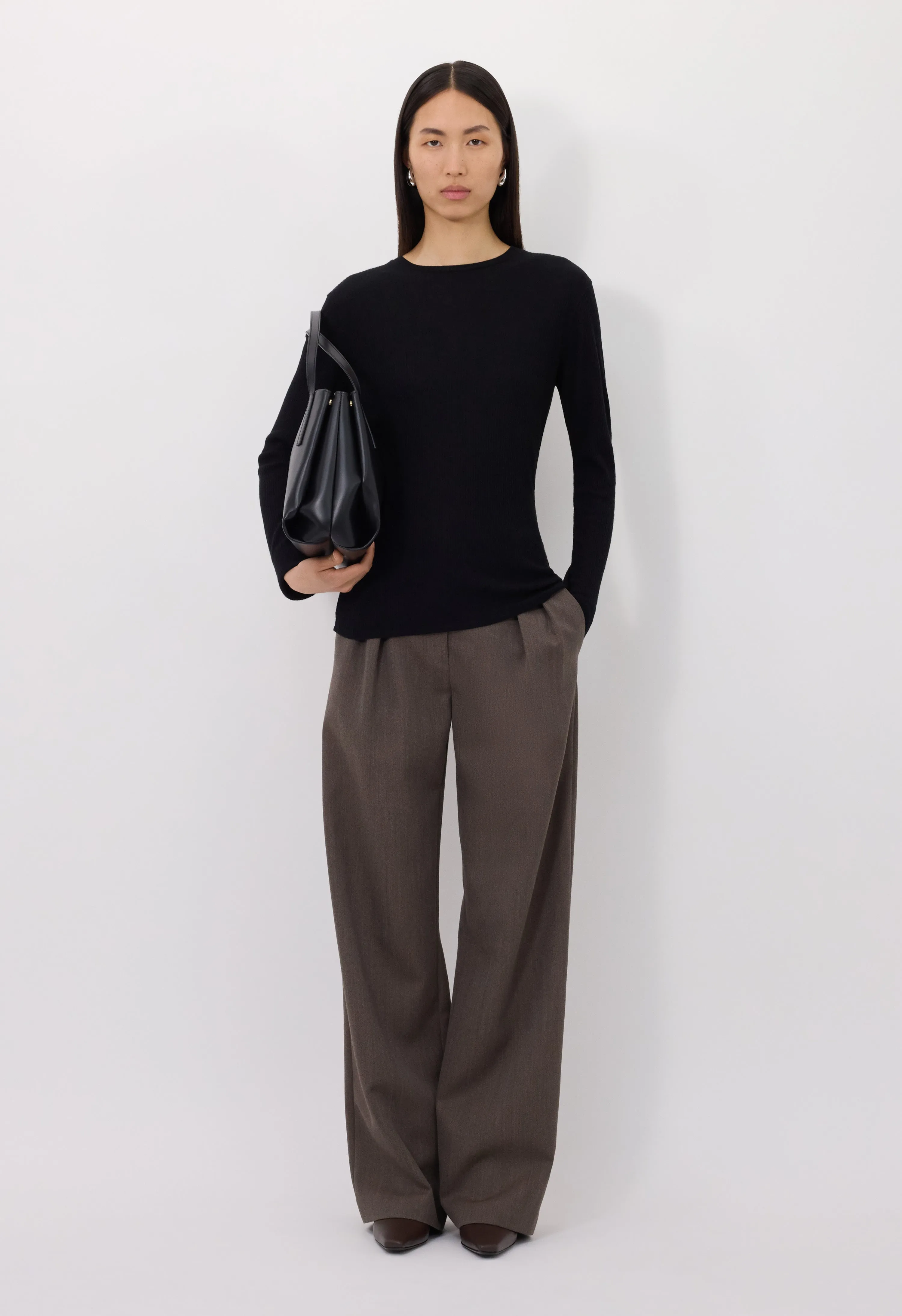 ORTIGIA LDS Ribbed jersey long sleeve t-shirt sold by Loulou De Saison