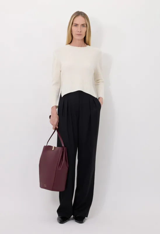 MORA LDS Cropped cashmere sweater made by Loulou De Saison