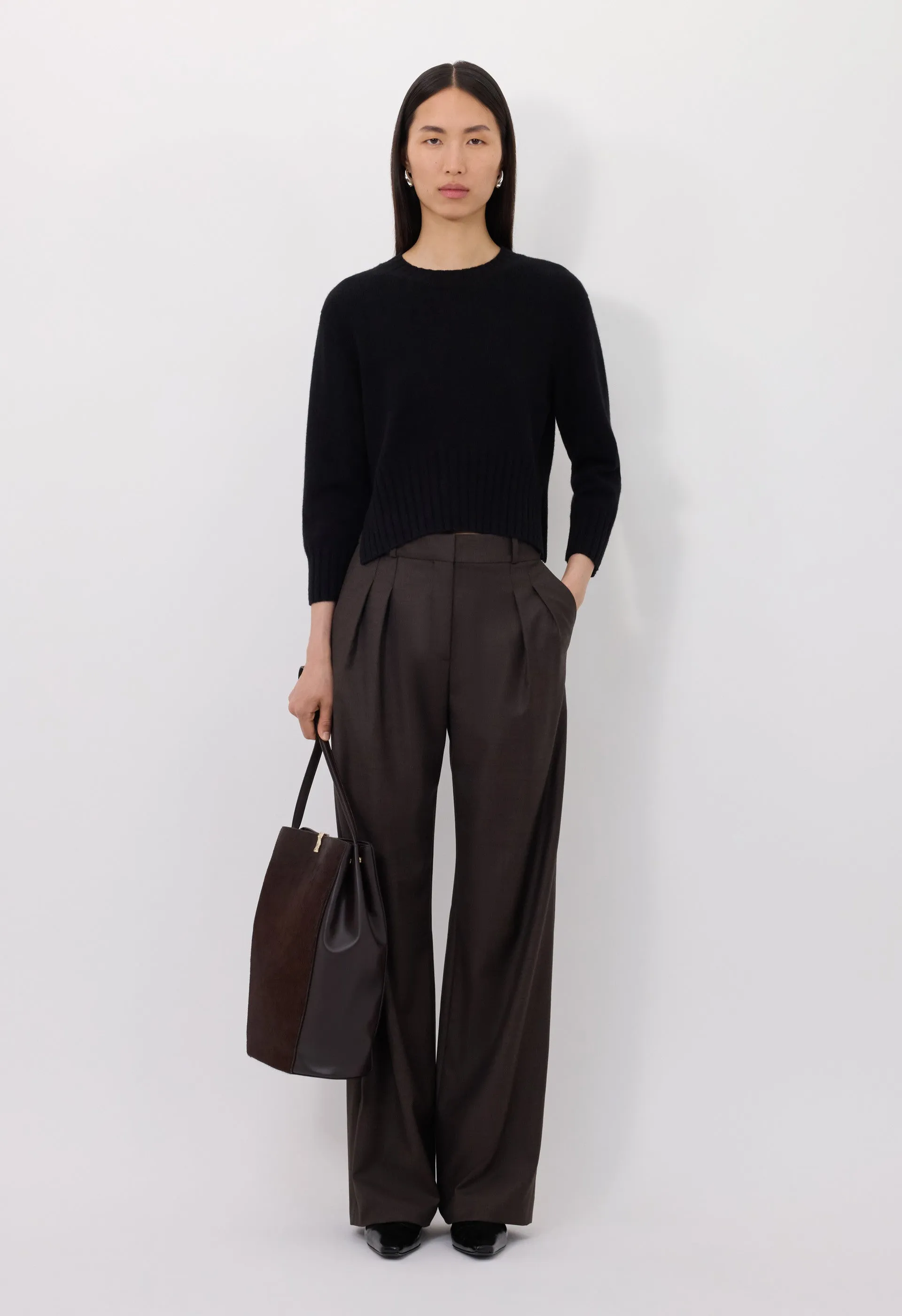 MORA LDS Cropped cashmere sweater sold by Loulou De Saison