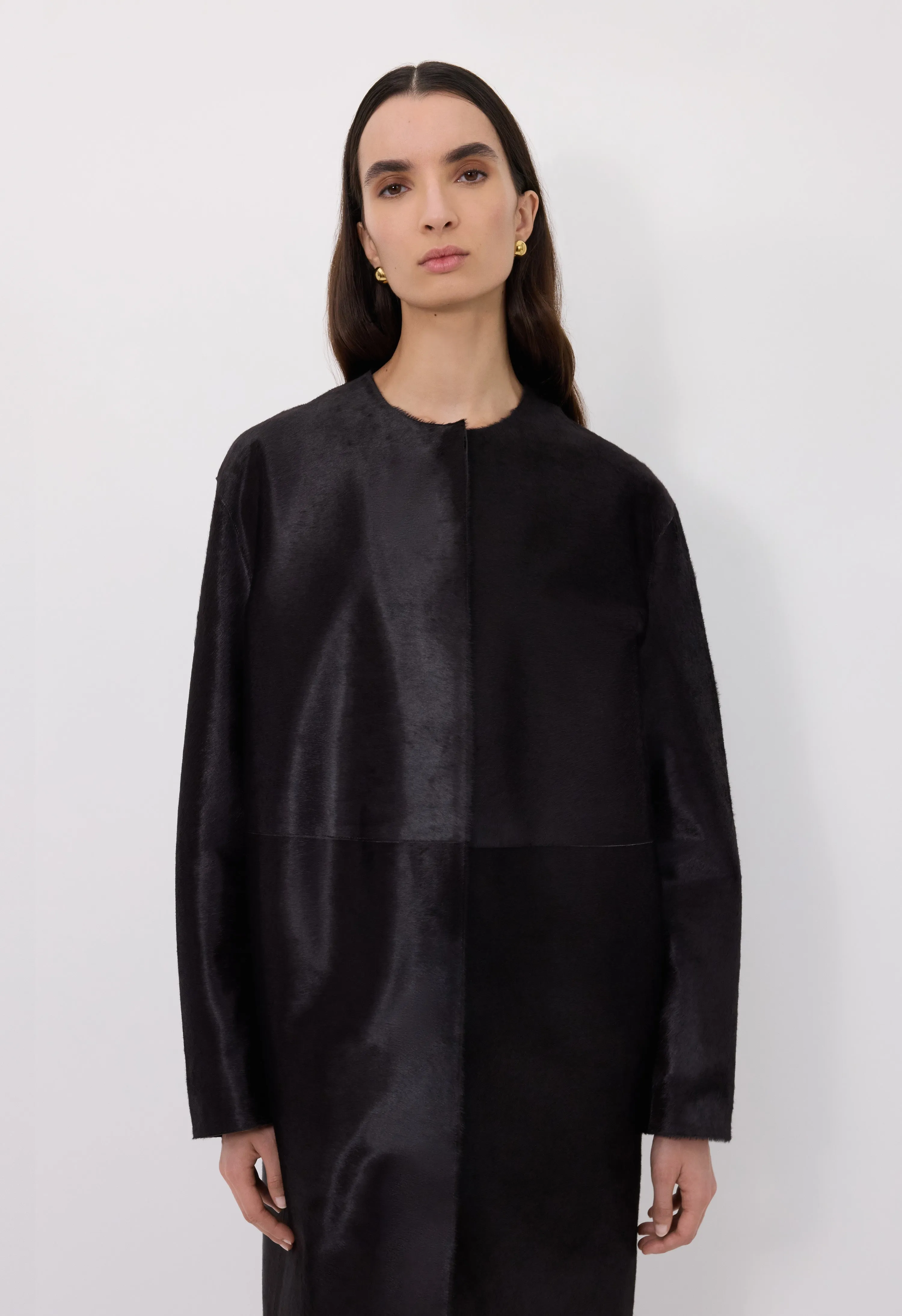 MILLER Pony effect leather coat sold by Loulou De Saison product image thumbnail 4