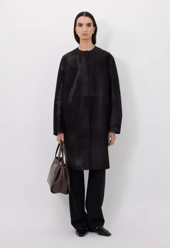 MILLER Pony effect leather coat made by Loulou De Saison