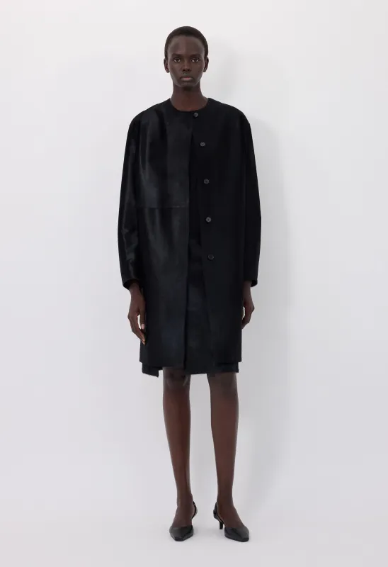 MILLER Pony effect leather coat made by Loulou De Saison