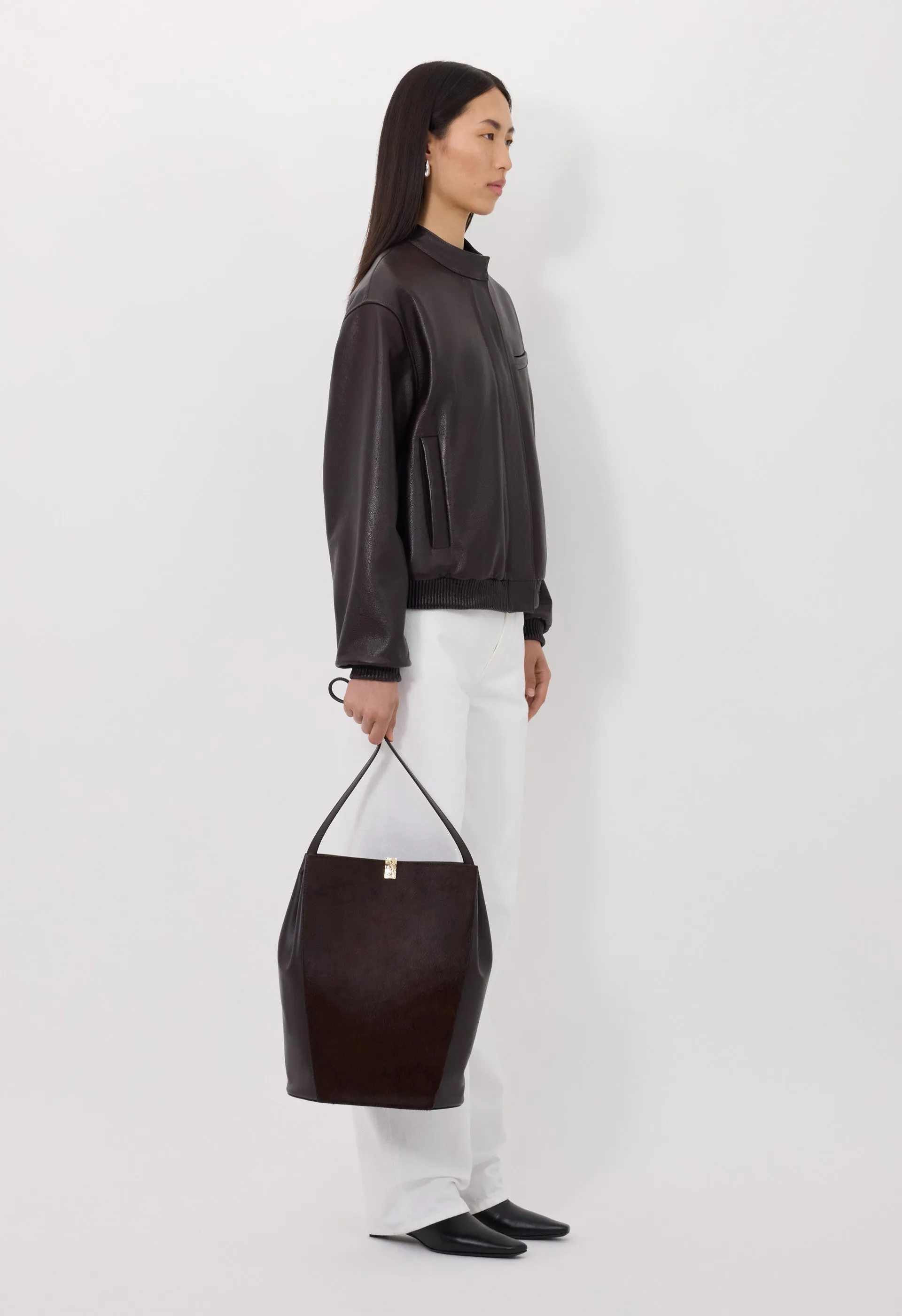 MARLOW Leather bomber jacket sold by Loulou De Saison product image thumbnail 3