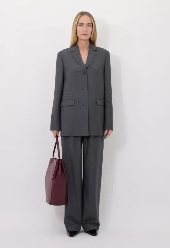 MARCIA Chambray wool jacket made by Loulou De Saison