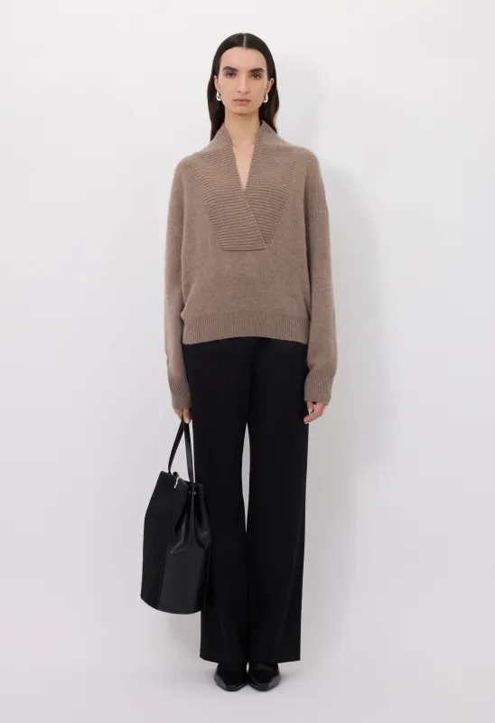 MAKELA Cashmere V neck sweater sold by Loulou De Saison