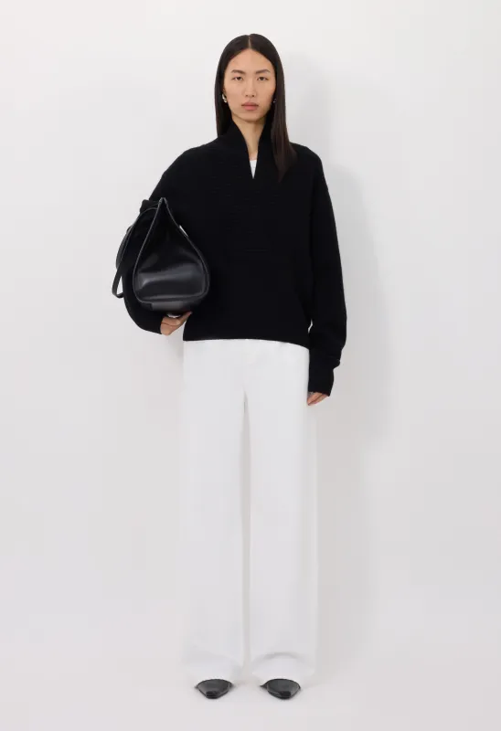 MAKELA Cashmere V neck sweater sold by Loulou De Saison