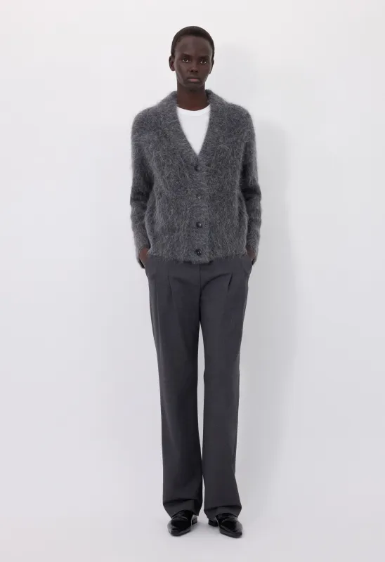 LYNN Hairy alpaca cardigan made by Loulou De Saison