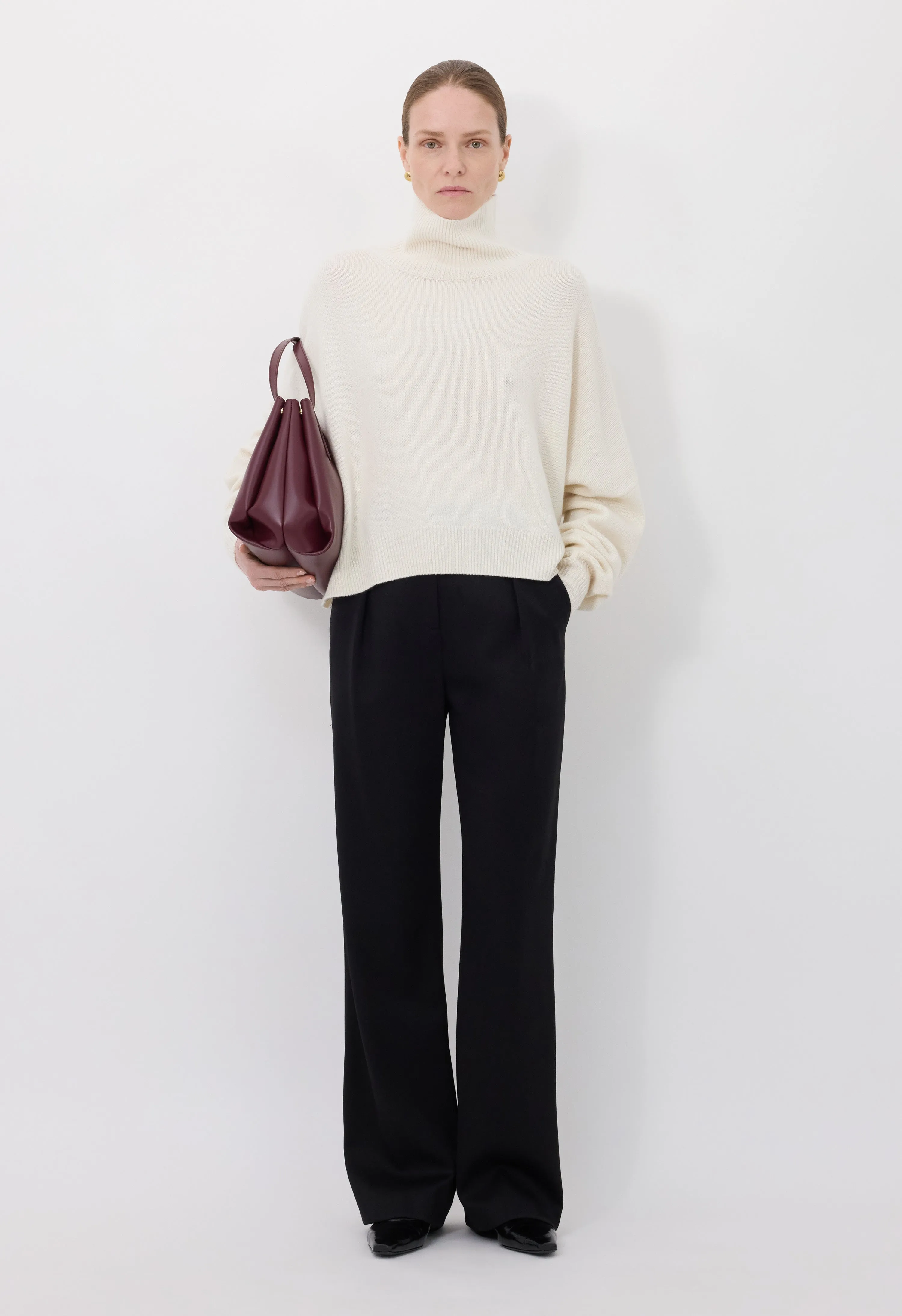 LUKE Stand collar wool sweater sold by Loulou De Saison