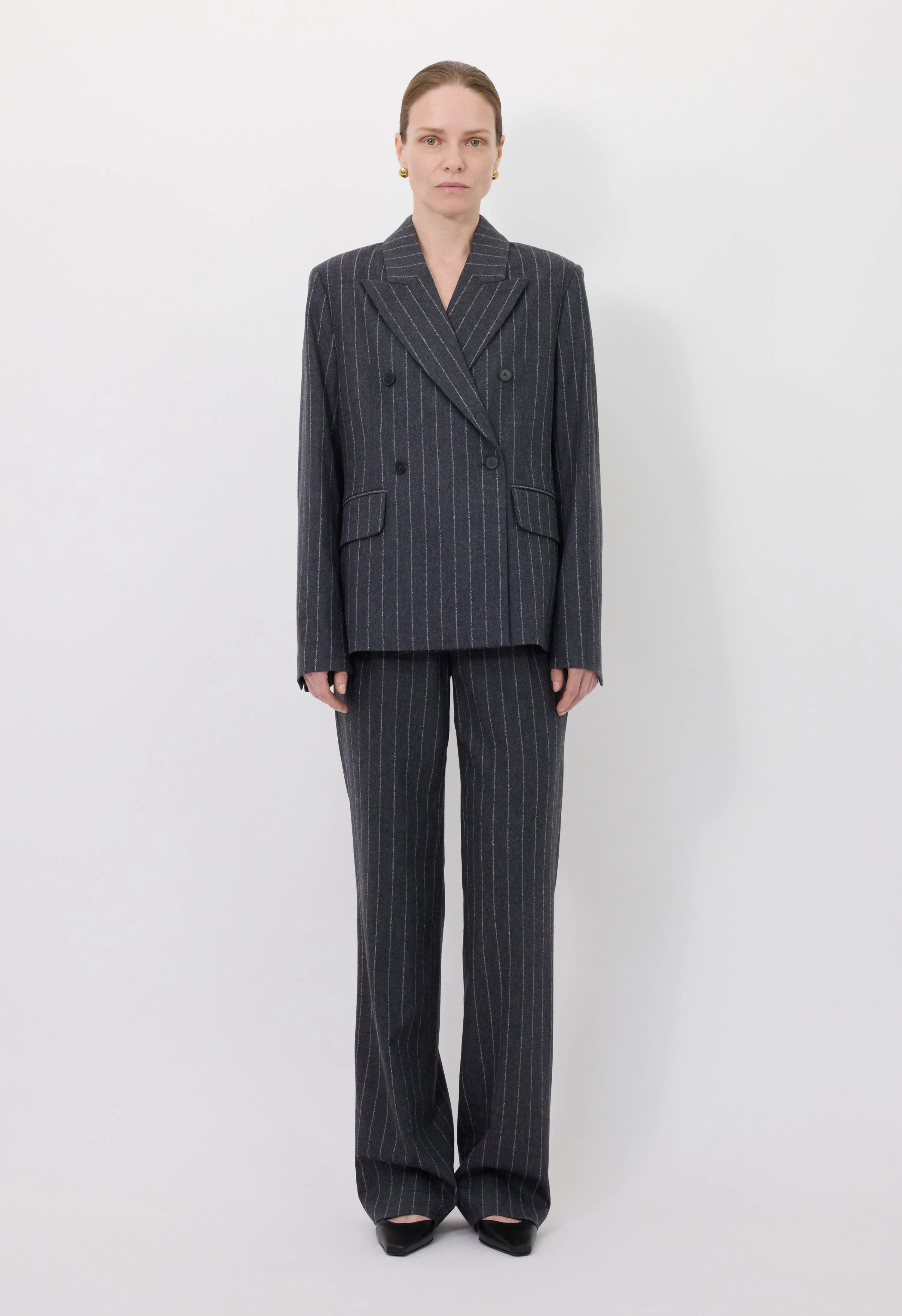 KALEN Striped flannel jacket sold by Loulou De Saison