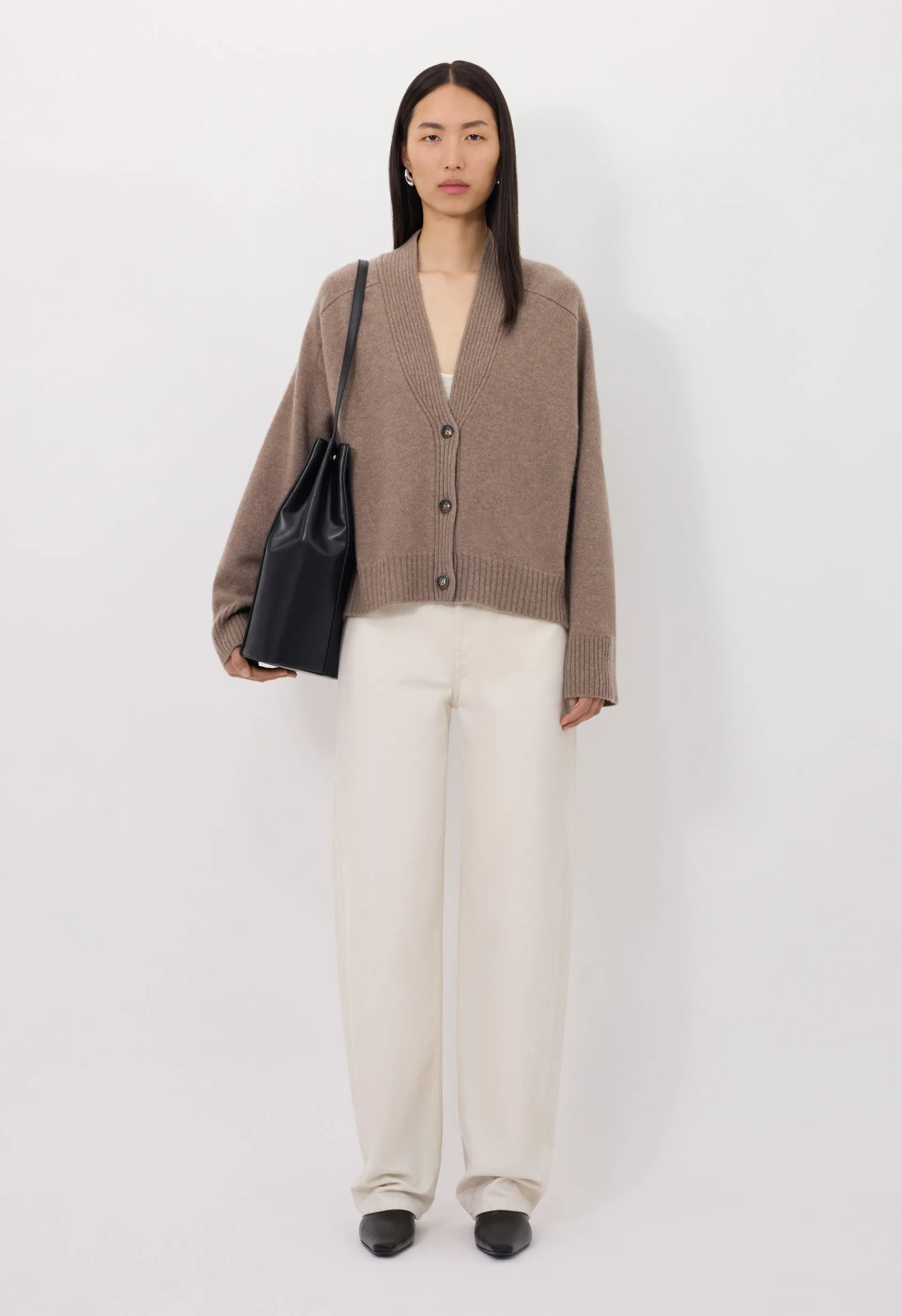 KAIA LDS Ribbed neckline cardigan sold by Loulou De Saison