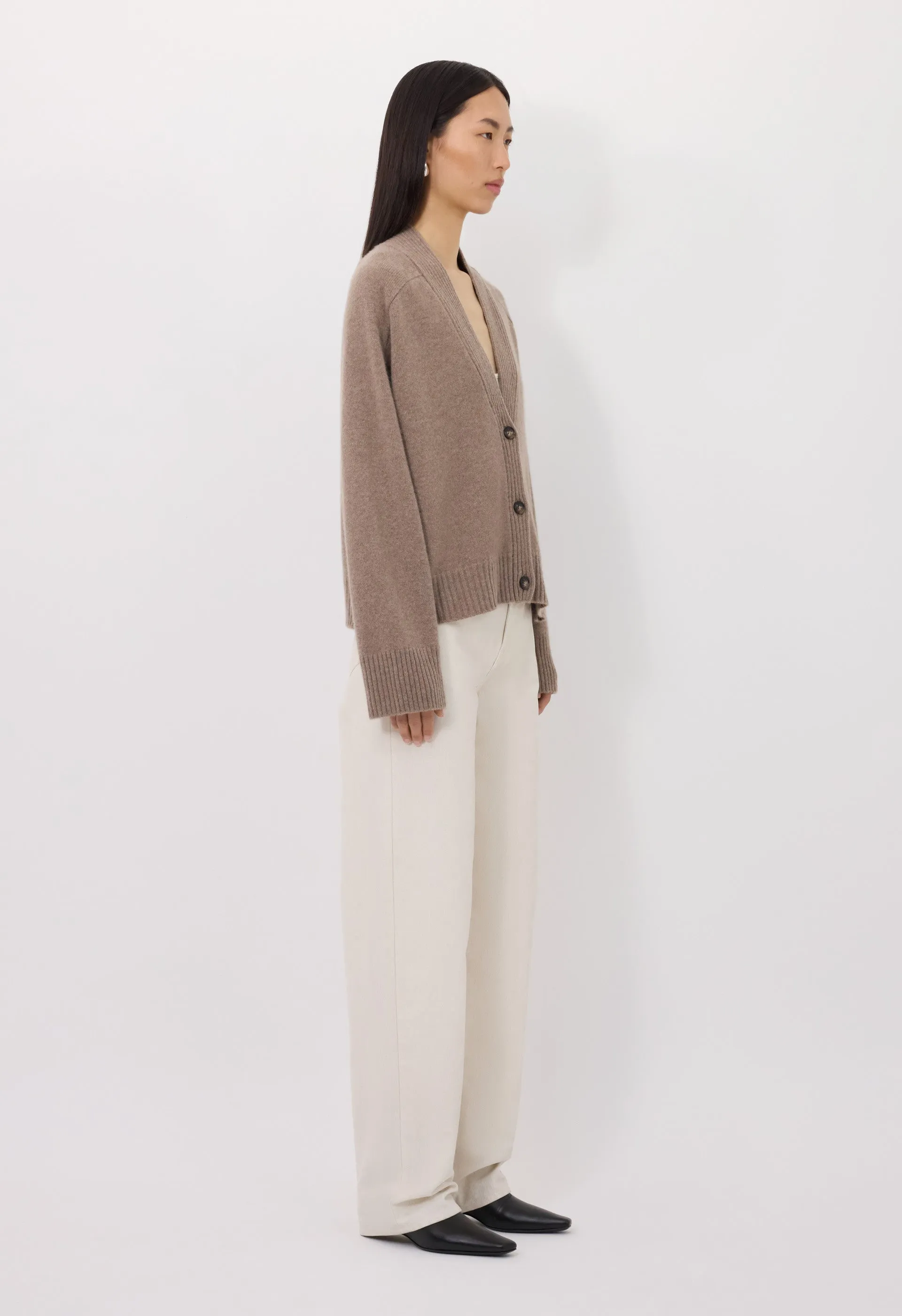 KAIA LDS Ribbed neckline cardigan sold by Loulou De Saison product image thumbnail 3