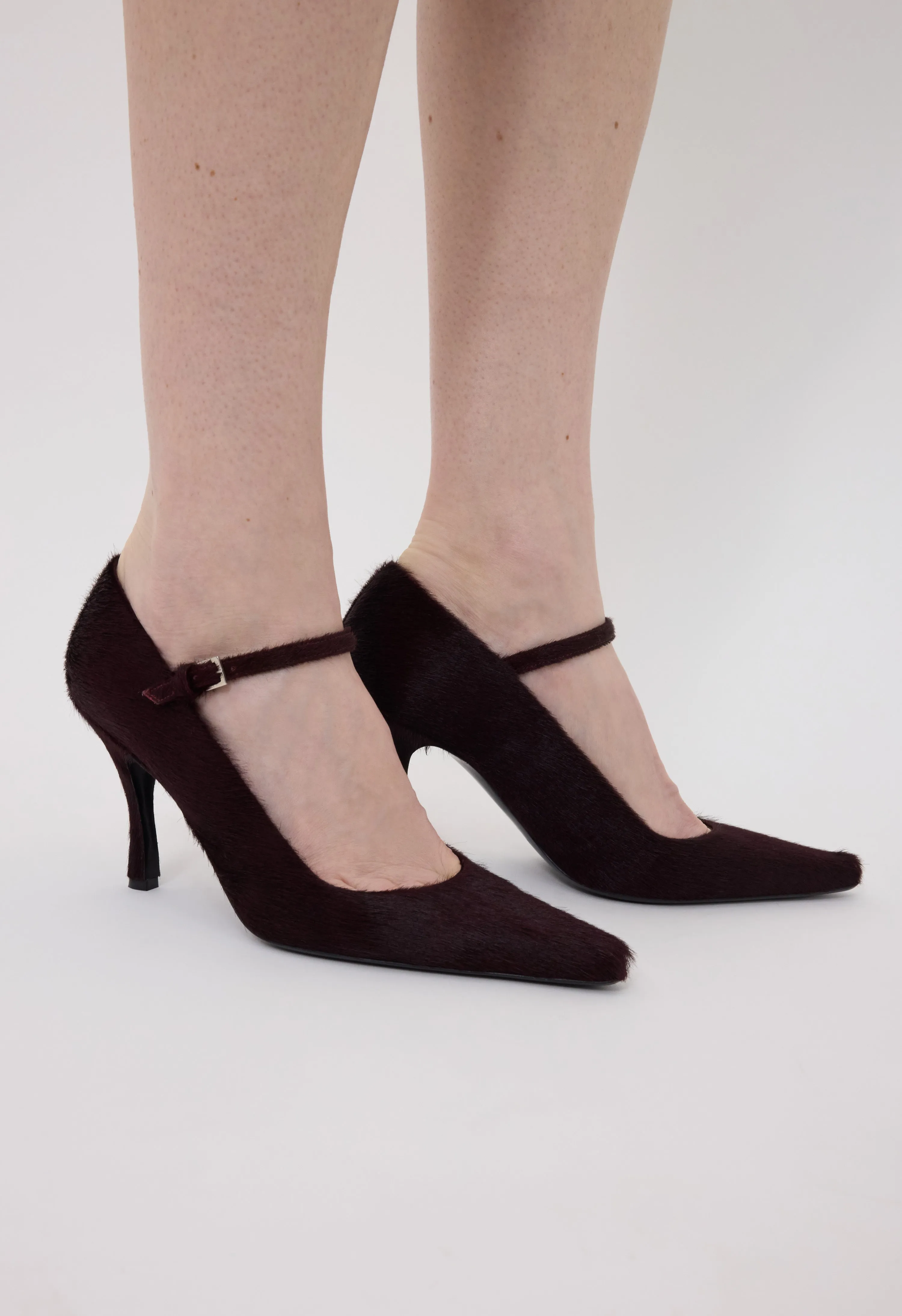 KABEL Pony-effect leather pumps sold by Loulou De Saison
