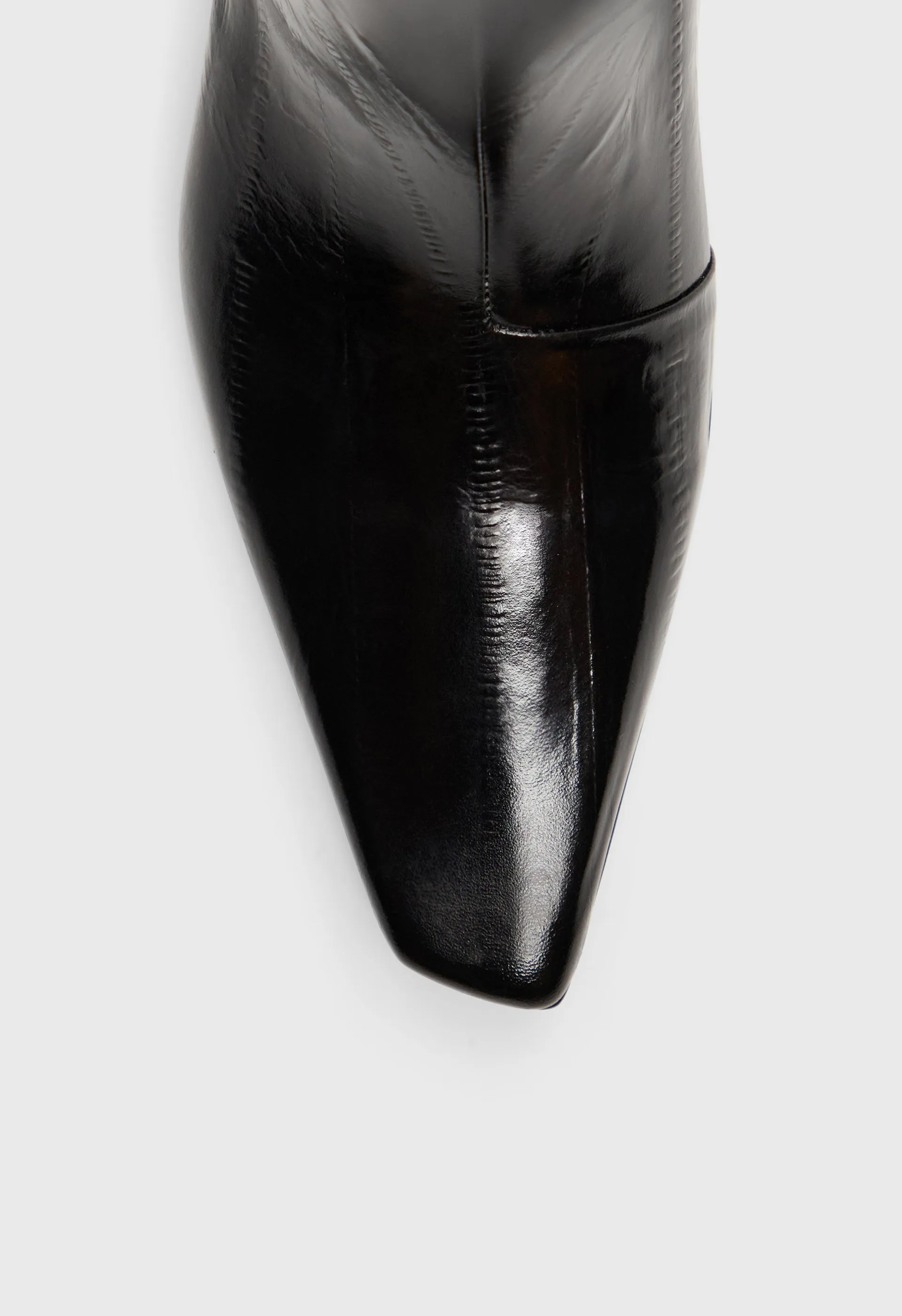 JOAN Eel-effect leather boots sold by Loulou De Saison product image thumbnail 5