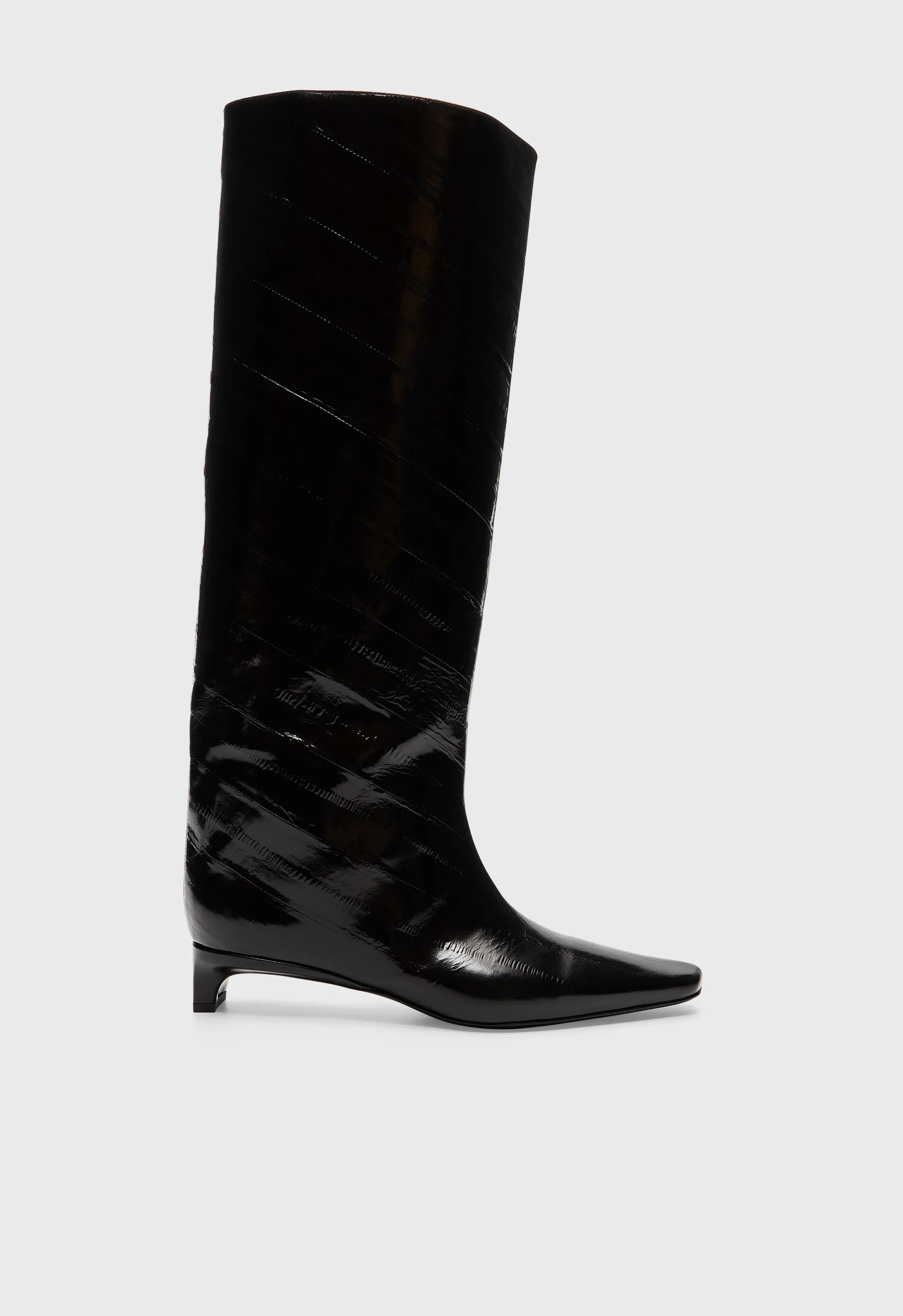 JOAN Eel-effect leather boots sold by Loulou De Saison product image thumbnail 3