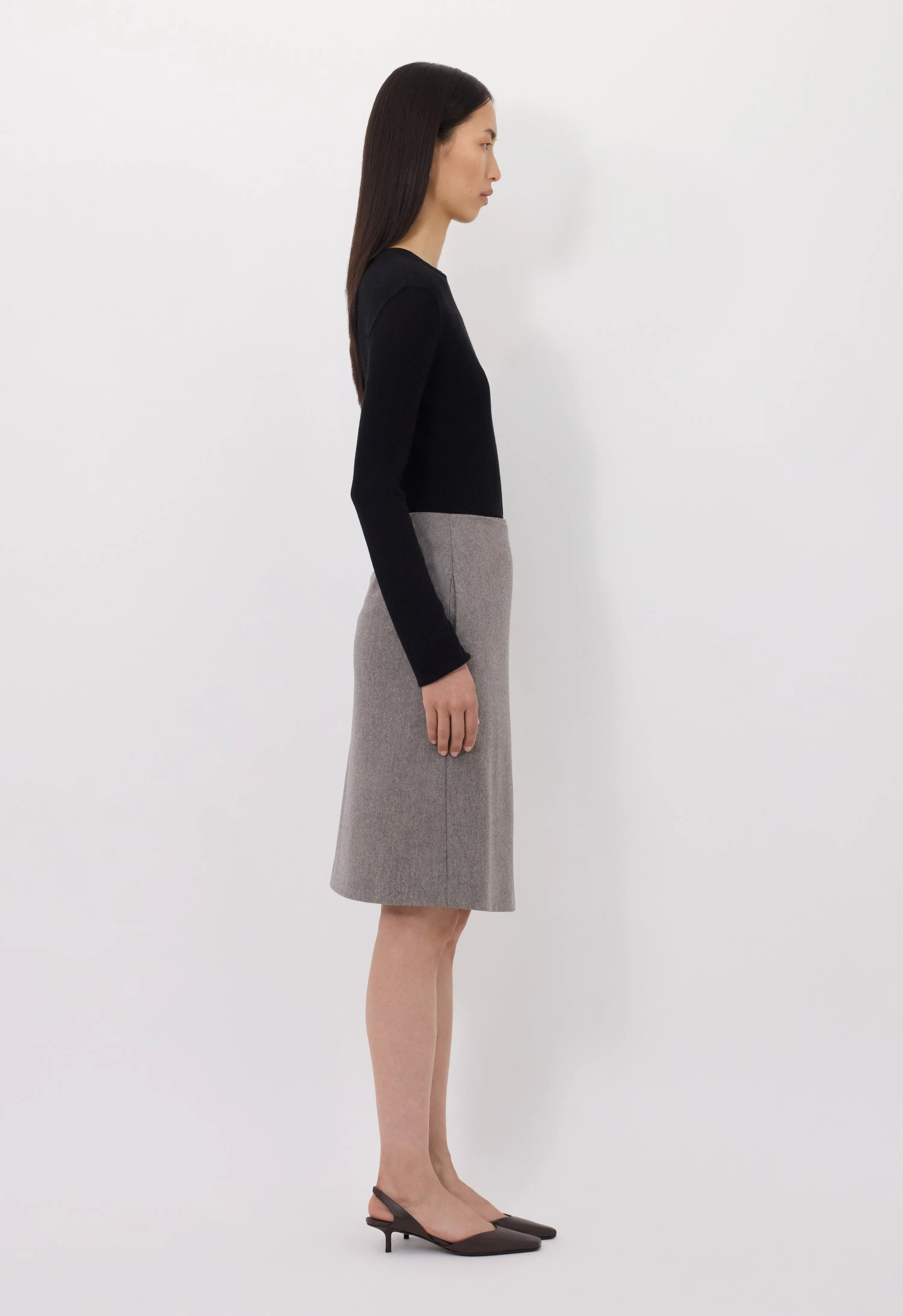 JIL Flannel wrap skirt sold by Loulou De Saison product image thumbnail 3