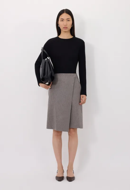 JIL Flannel wrap skirt made by Loulou De Saison