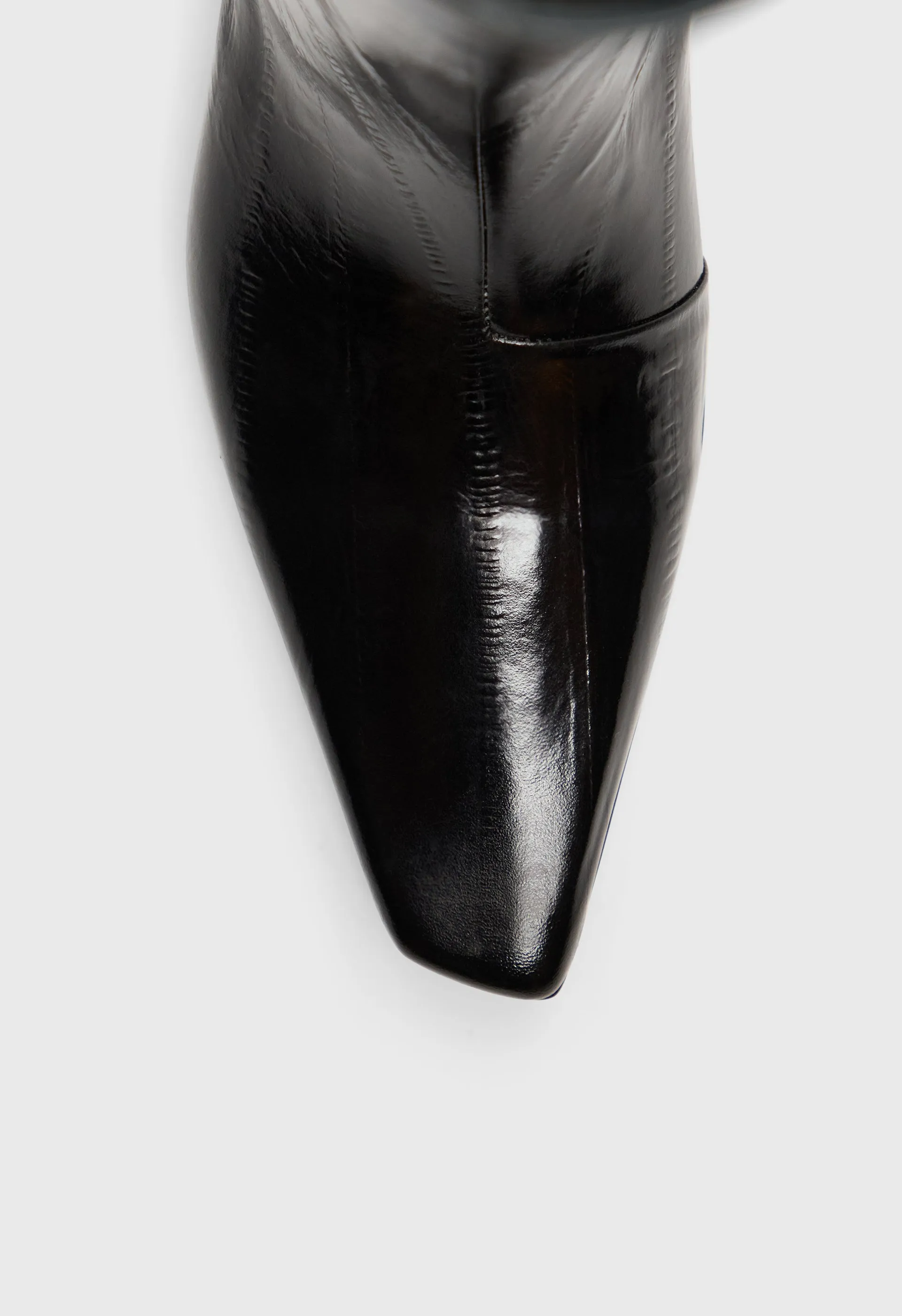 IMAN Eel-effect leather ankle boots sold by Loulou De Saison product image thumbnail 5