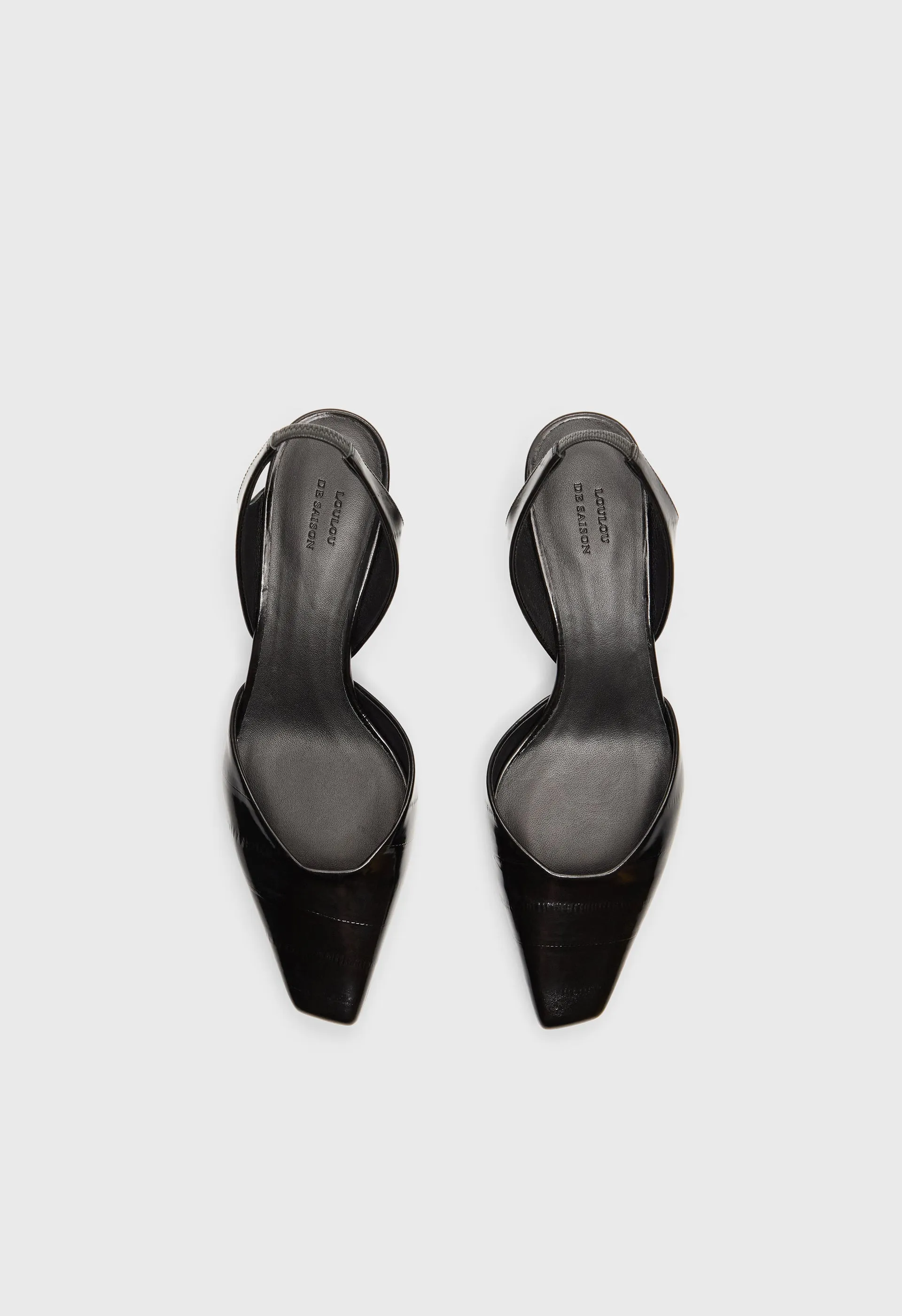 HYDE Eel-effect leather slingback shoes sold by Loulou De Saison product image thumbnail 4