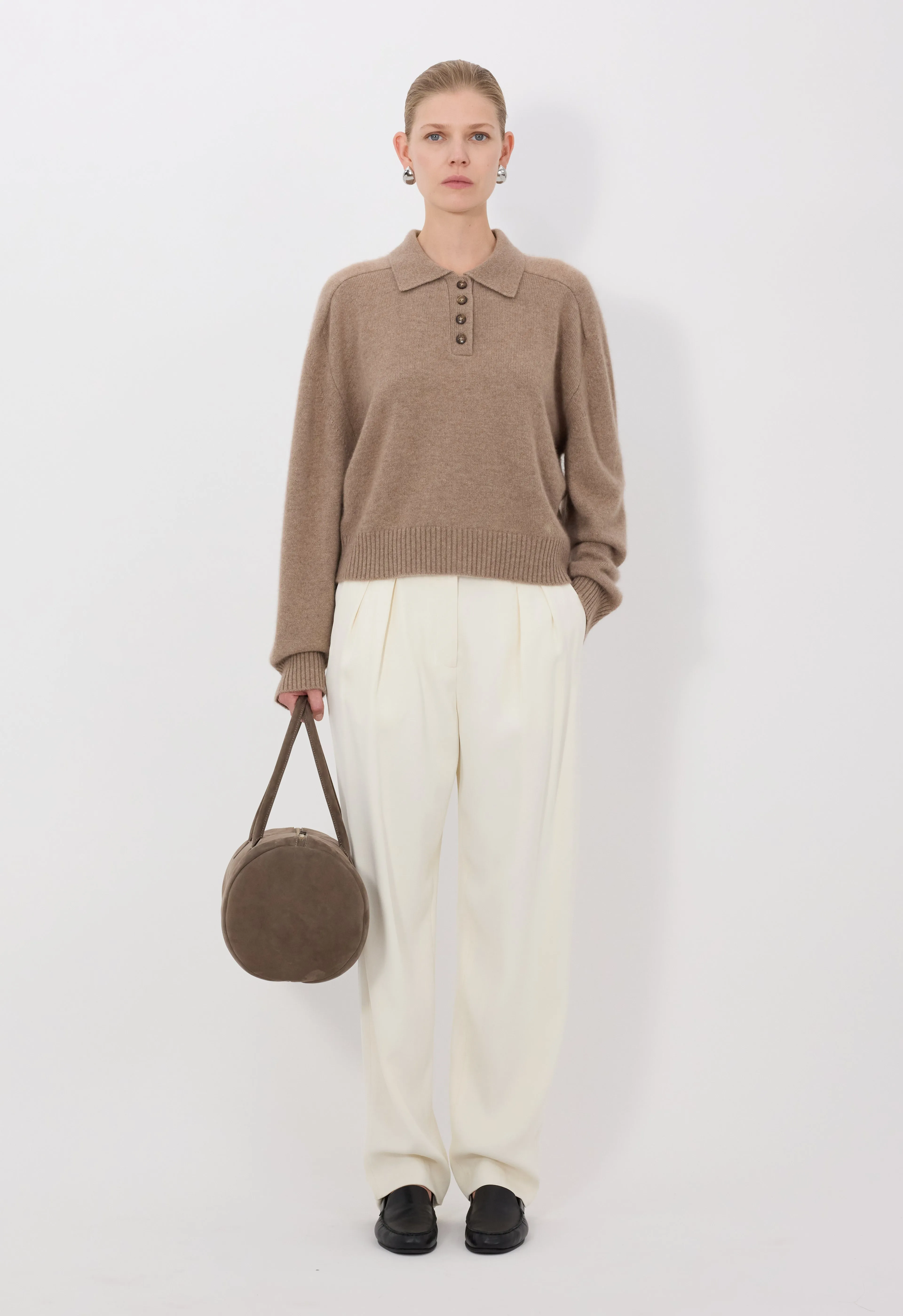 HOMERE LDS Cashmere polo sweater sold by Loulou De Saison