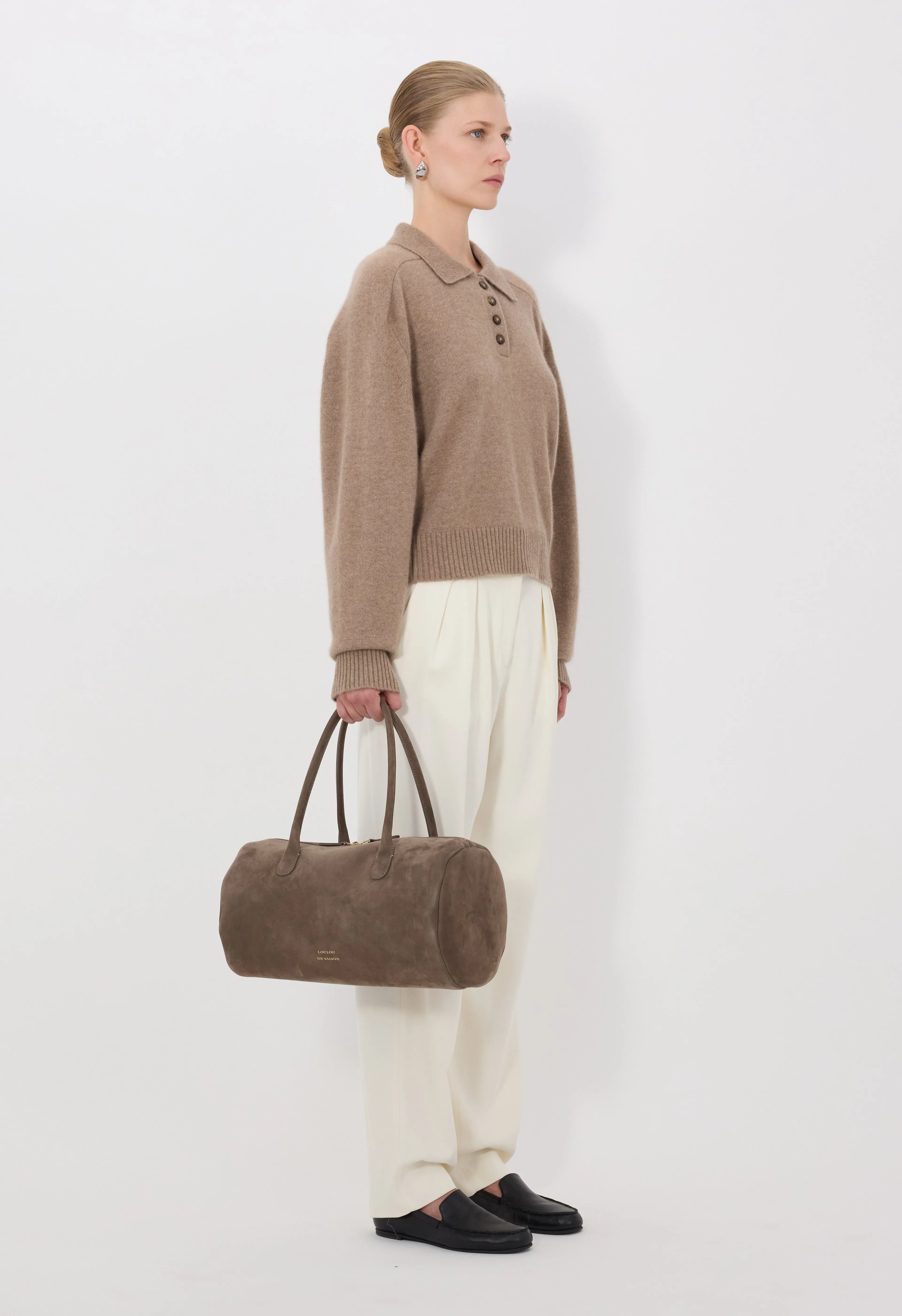 HOMERE LDS Cashmere polo sweater sold by Loulou De Saison product image thumbnail 3