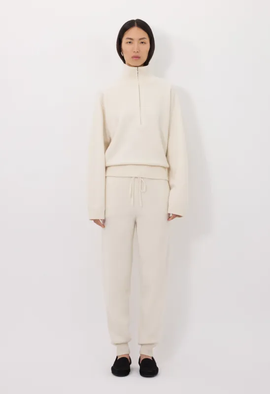 HESPERO LDS Cashmere French terry joggers made by Loulou De Saison