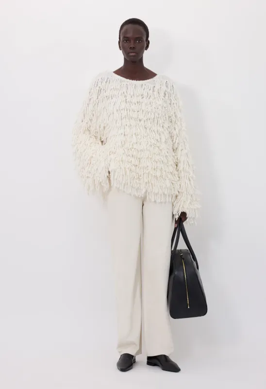 GABIN Alpaca fringes sweater made by Loulou De Saison