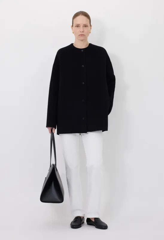 DUNNE Wool drap short coat made by Loulou De Saison