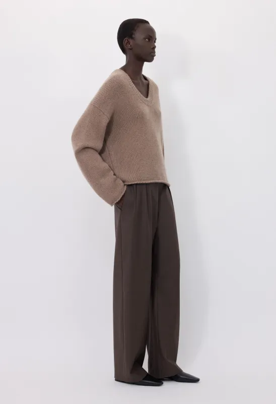 DERRY Plunging U neck sweater made by Loulou De Saison