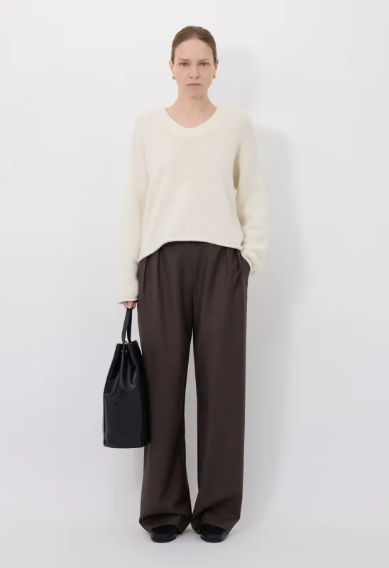 DERRY Plunging U neck sweater sold by Loulou De Saison