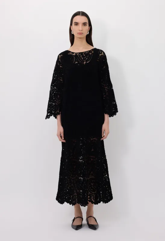 CIKO Velvet silk knit dress made by Loulou De Saison