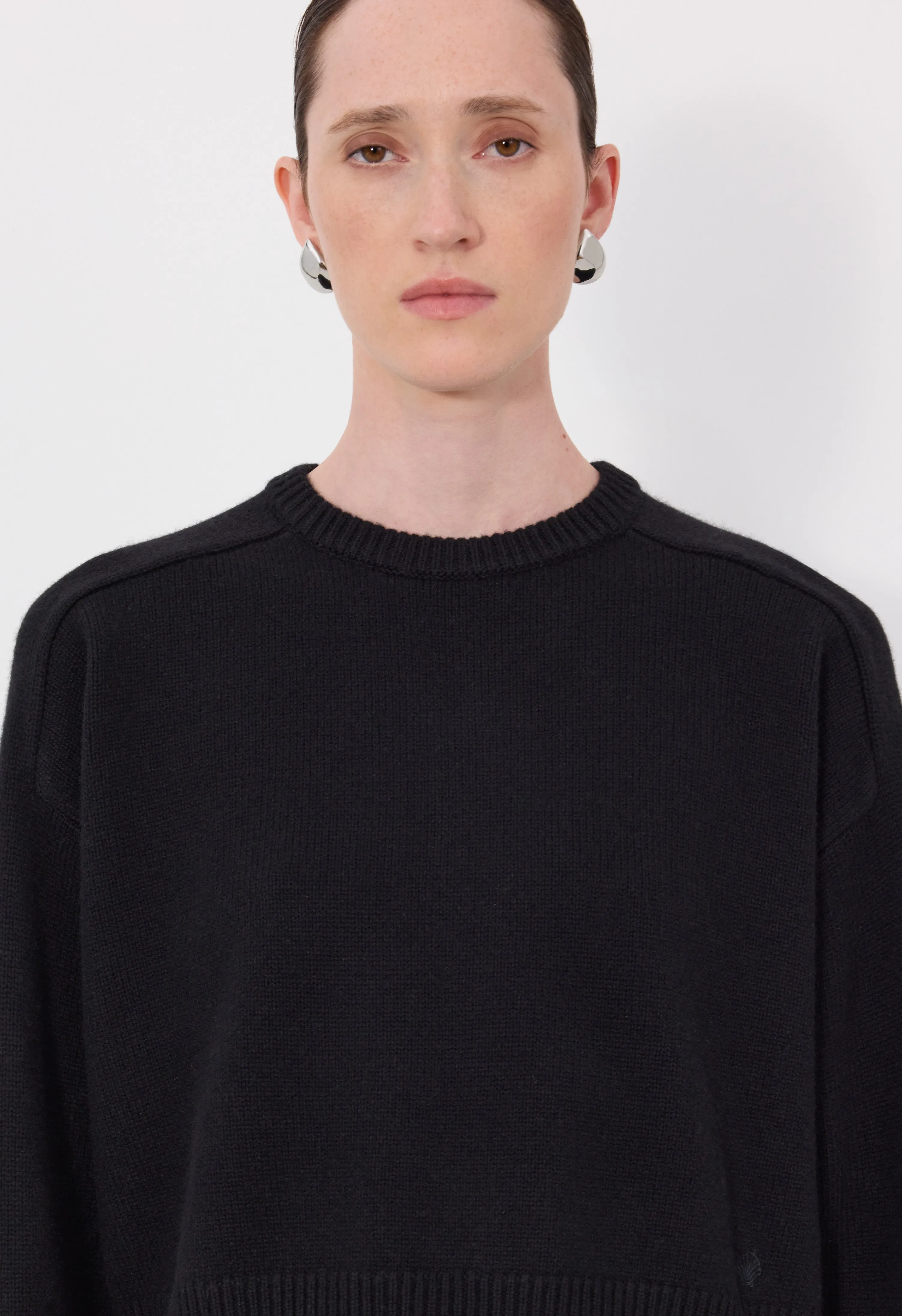 BRUZZI LDS Cropped wool cashmere sweater sold by Loulou De Saison product image thumbnail 4