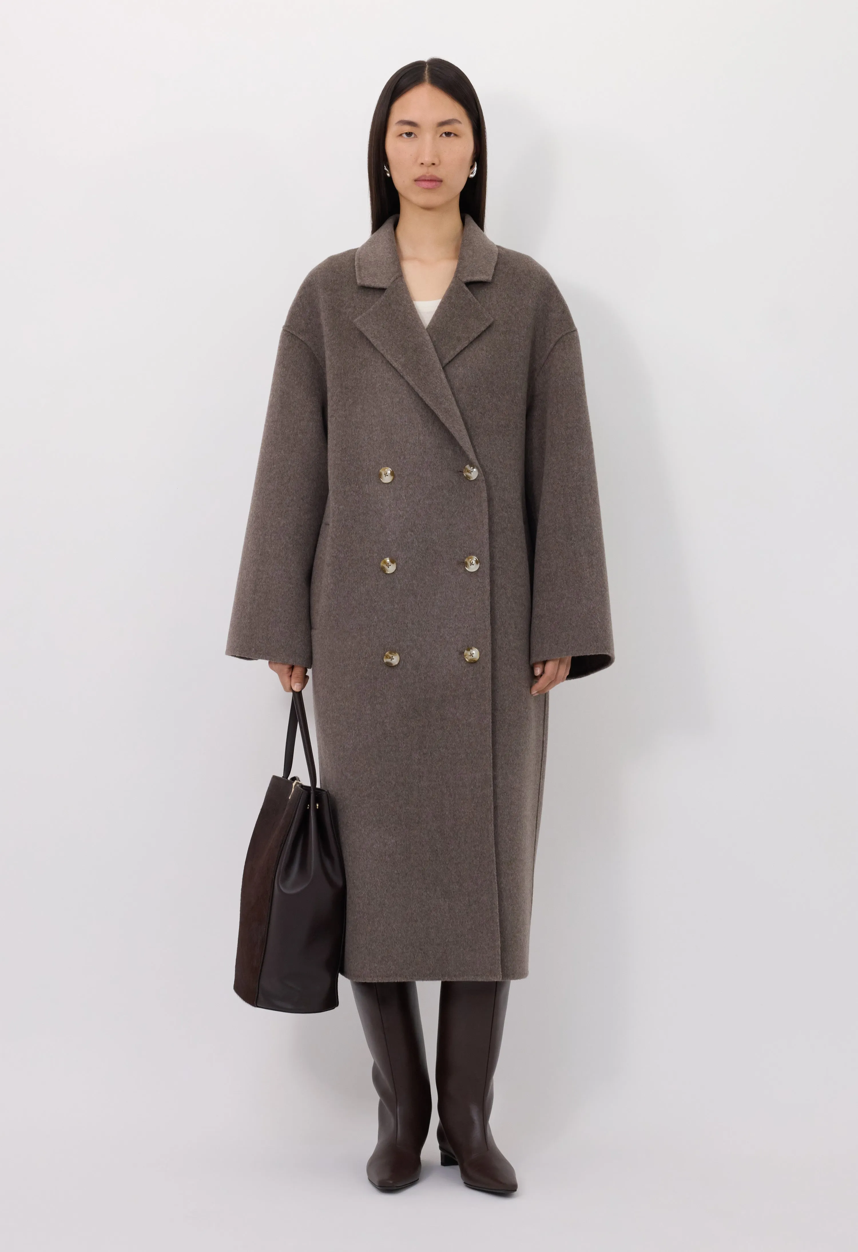 BORNEO LDS Wool drap coat sold by Loulou De Saison