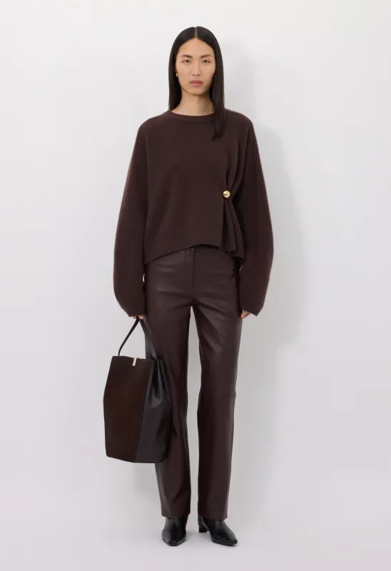 BILL Metal ornament cashmere sweater made by Loulou De Saison