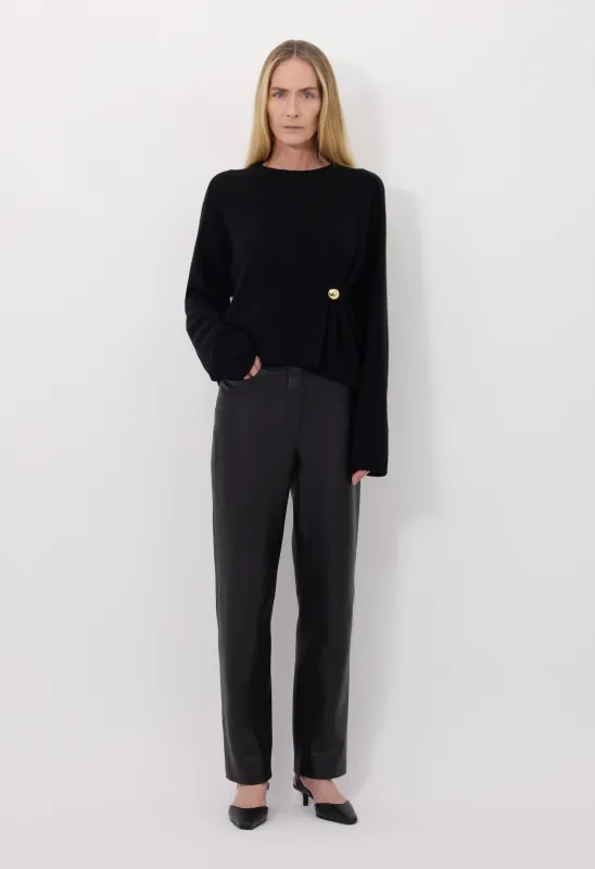 BILL Metal ornament cashmere sweater made by Loulou De Saison