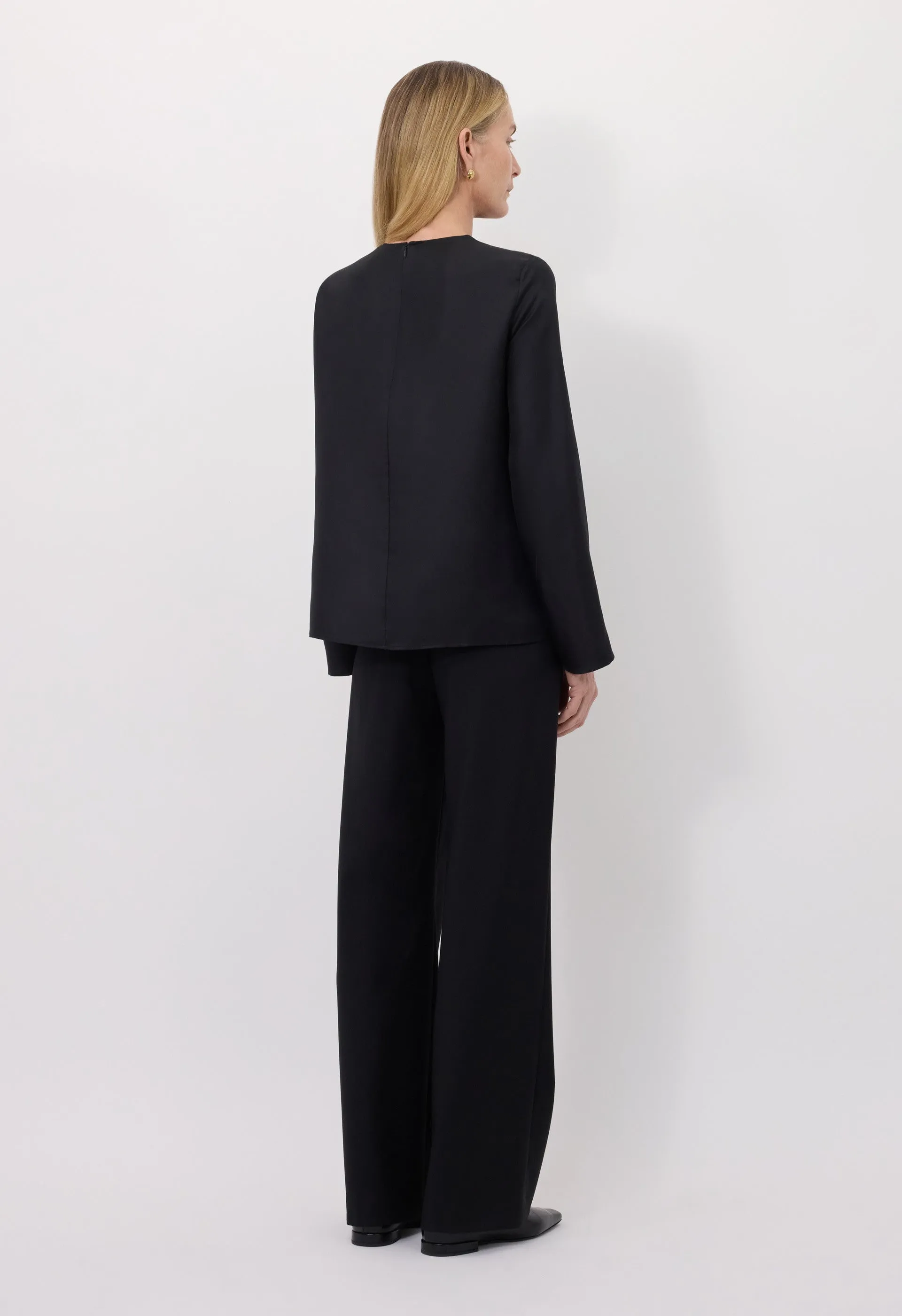 AZAE Draped silk top with metallic ornament sold by Loulou De Saison product image thumbnail 5