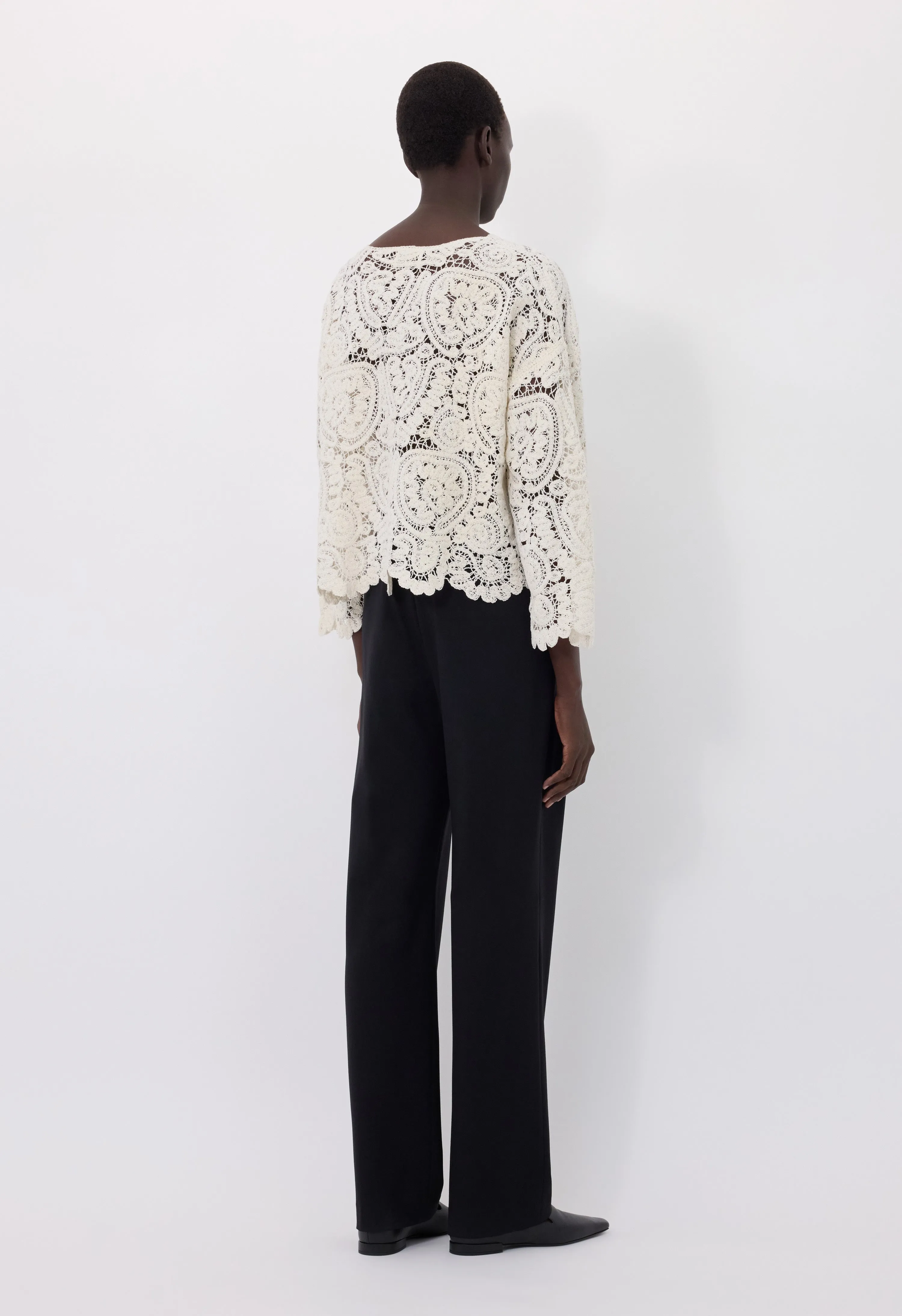 AROLD Velvet silk crochet sweater sold by Loulou De Saison product image thumbnail 5