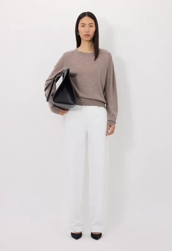 ANGUS Cashmere crew neck sweater made by Loulou De Saison