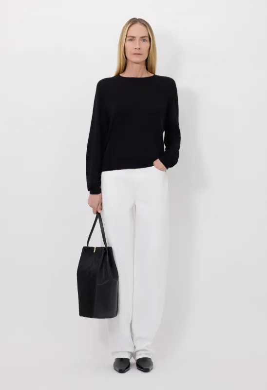 ANGUS Cashmere crew neck sweater made by Loulou De Saison