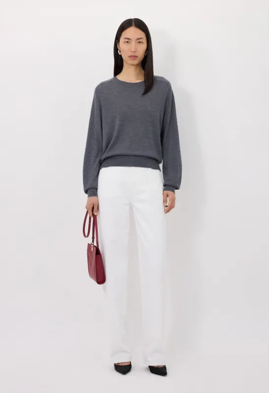 ANGUS Cashmere crew neck sweater made by Loulou De Saison