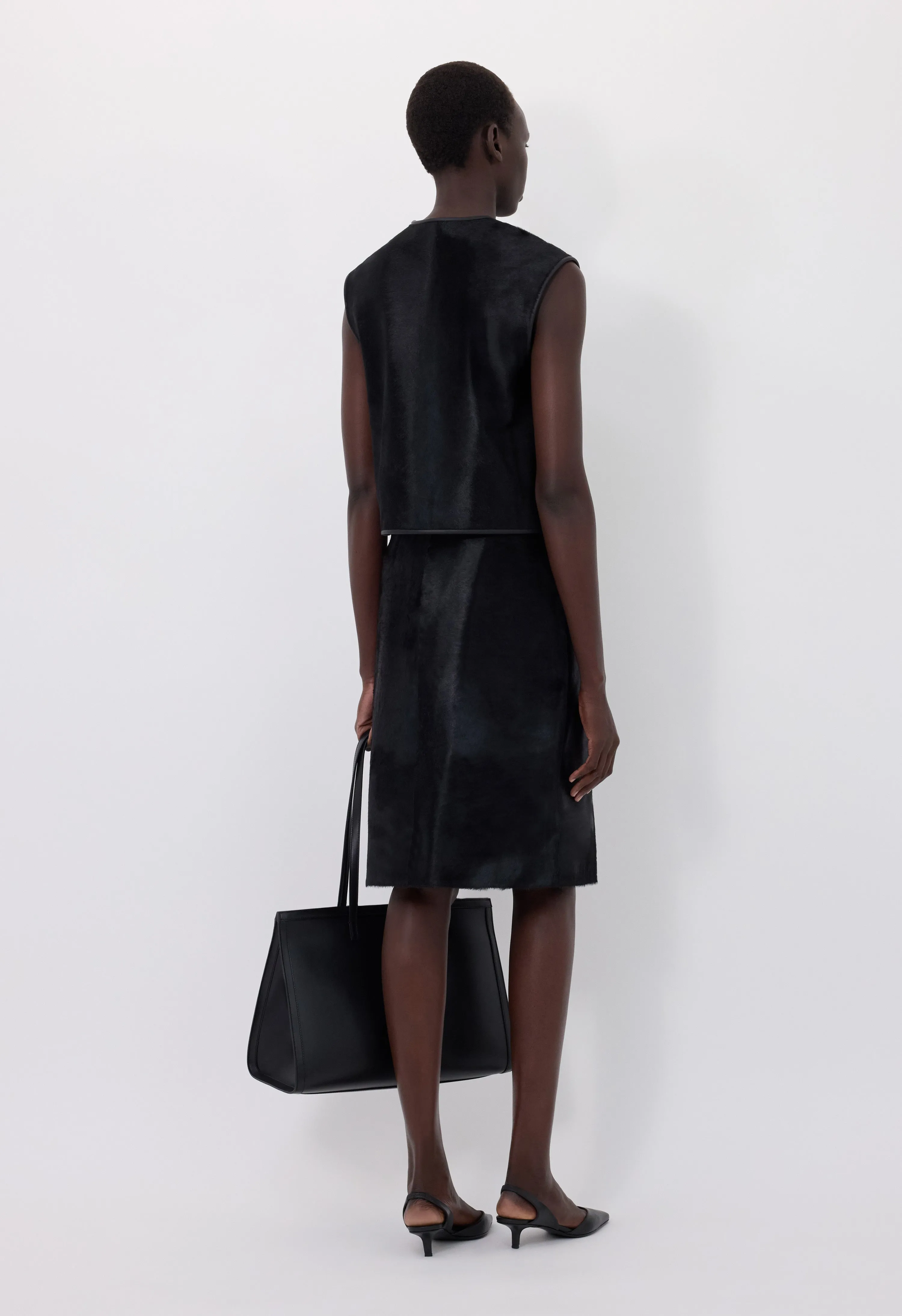 AMPAS Pony-effect leather vest sold by Loulou De Saison product image thumbnail 5