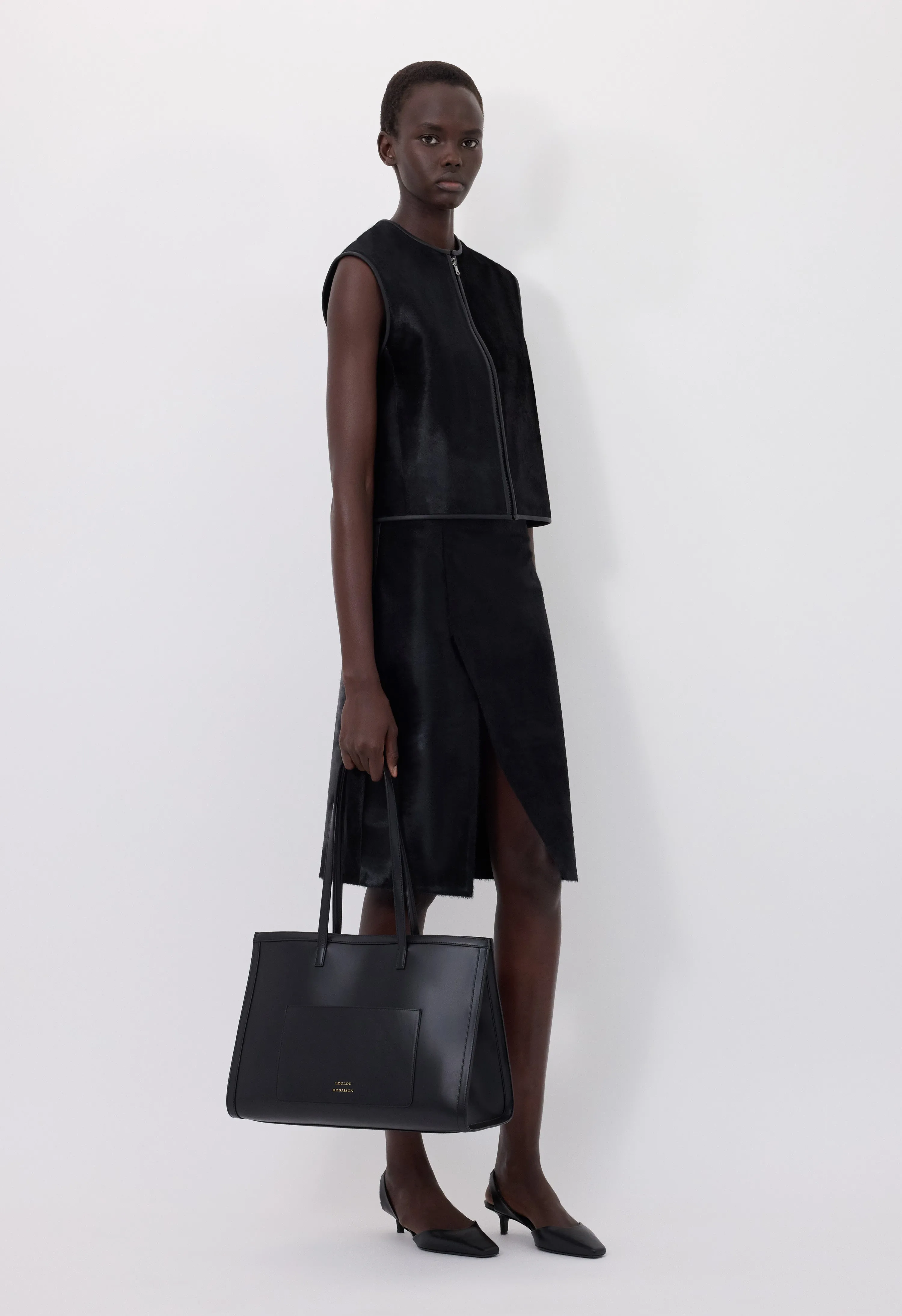 AMPAS Pony-effect leather vest sold by Loulou De Saison product image thumbnail 3