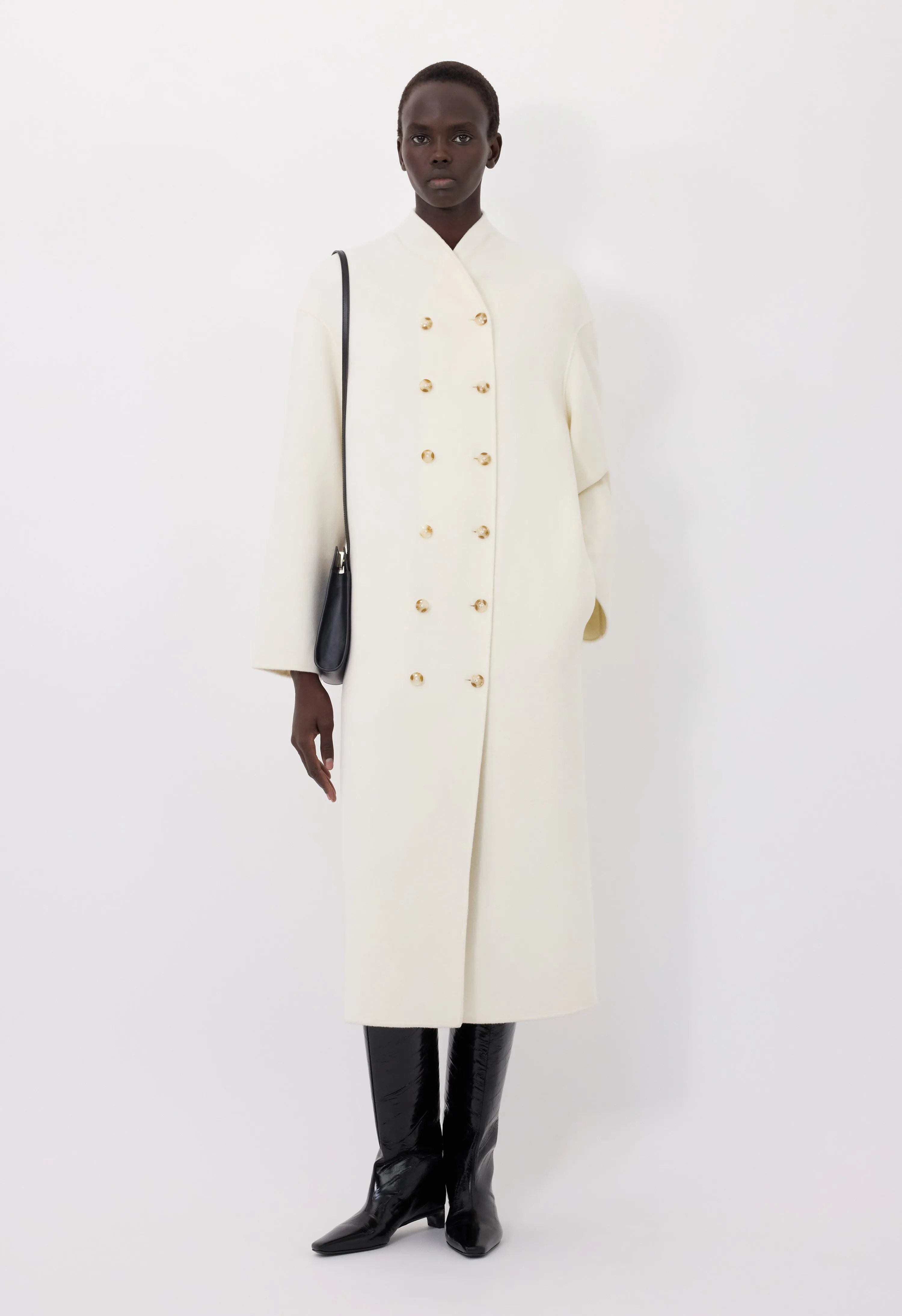 AMORY Cashmere drap long coat sold by Loulou De Saison