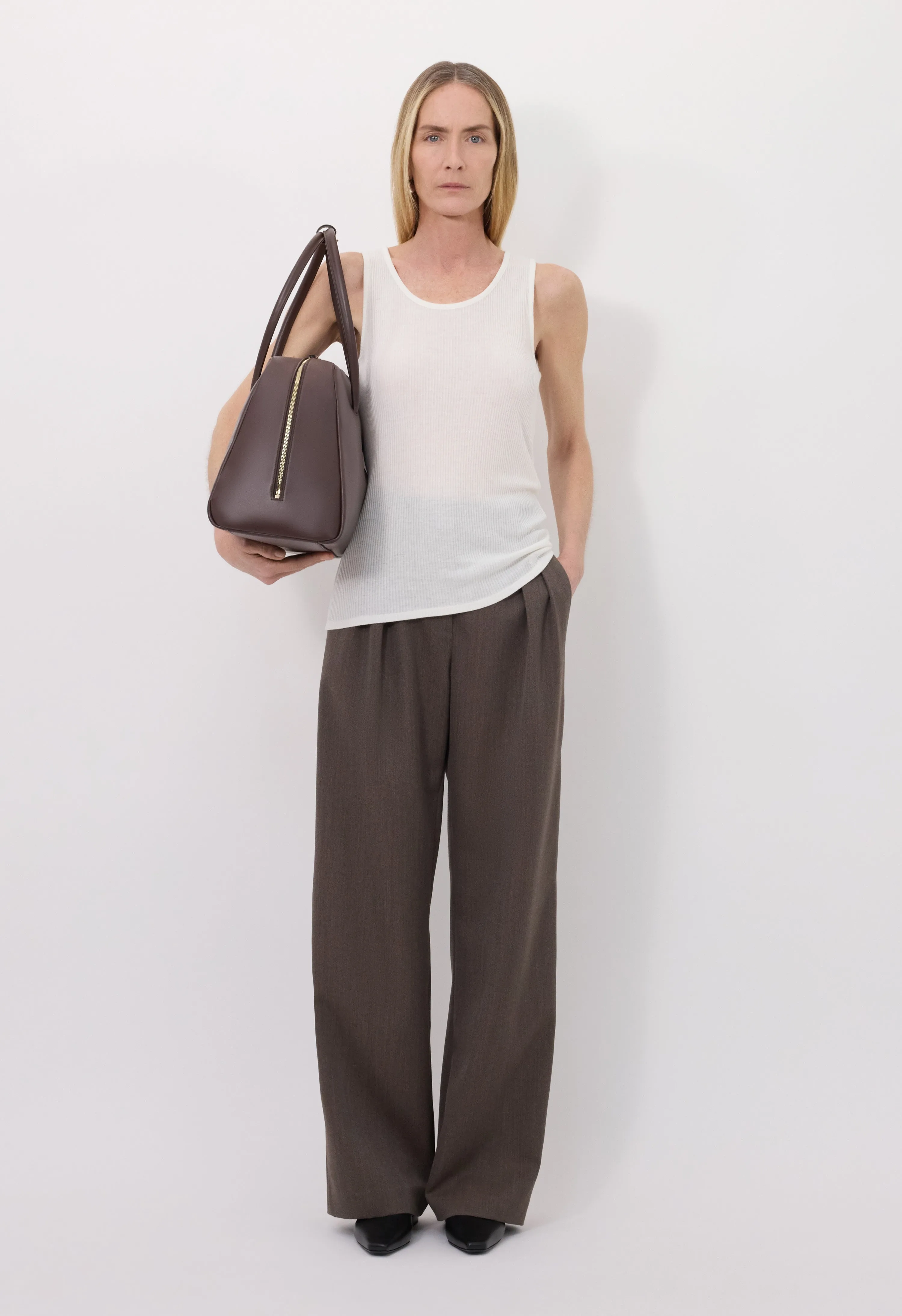 ALICUDI LDS Rib jersey tank top sold by Loulou De Saison