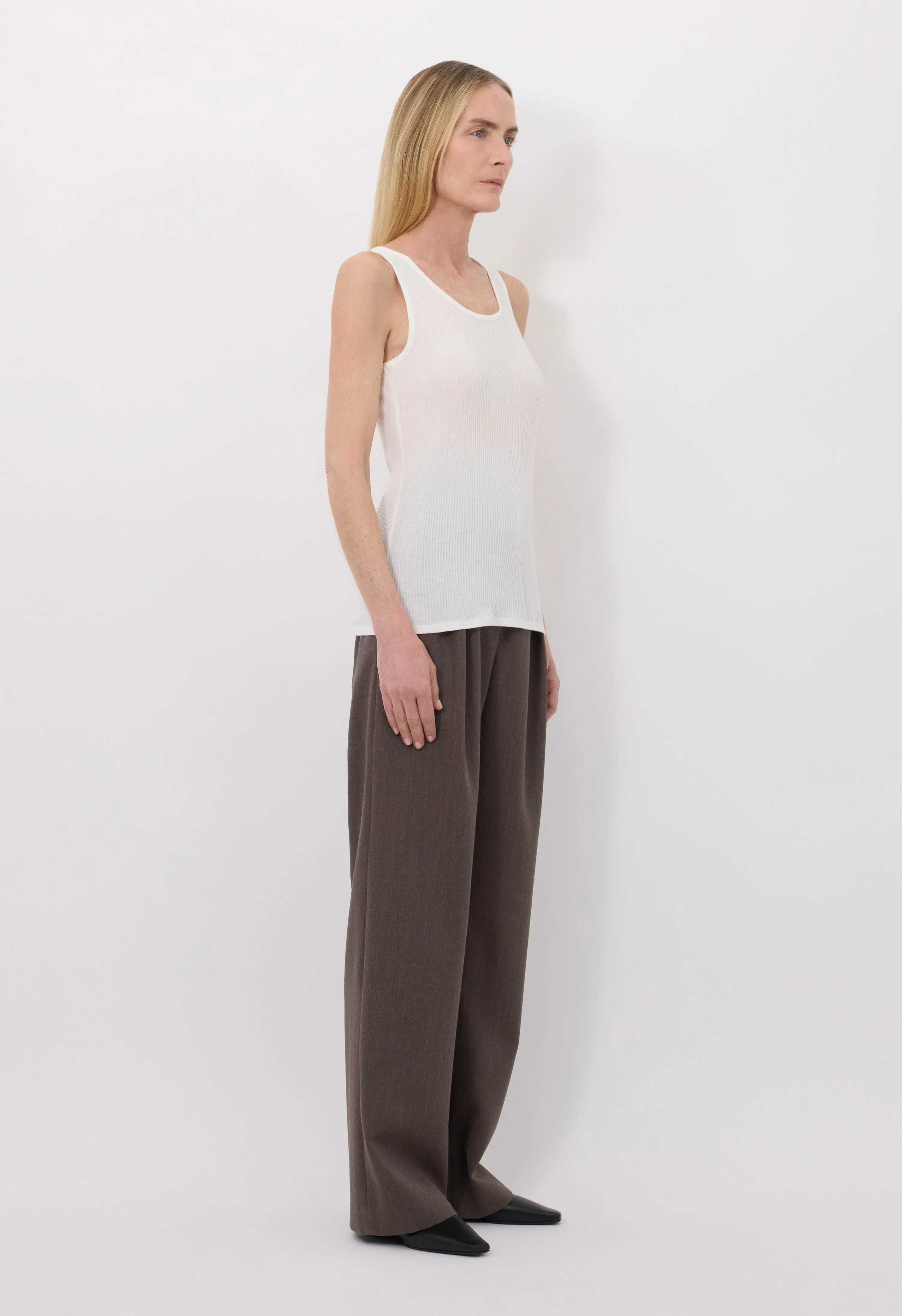 ALICUDI LDS Rib jersey tank top sold by Loulou De Saison product image thumbnail 3