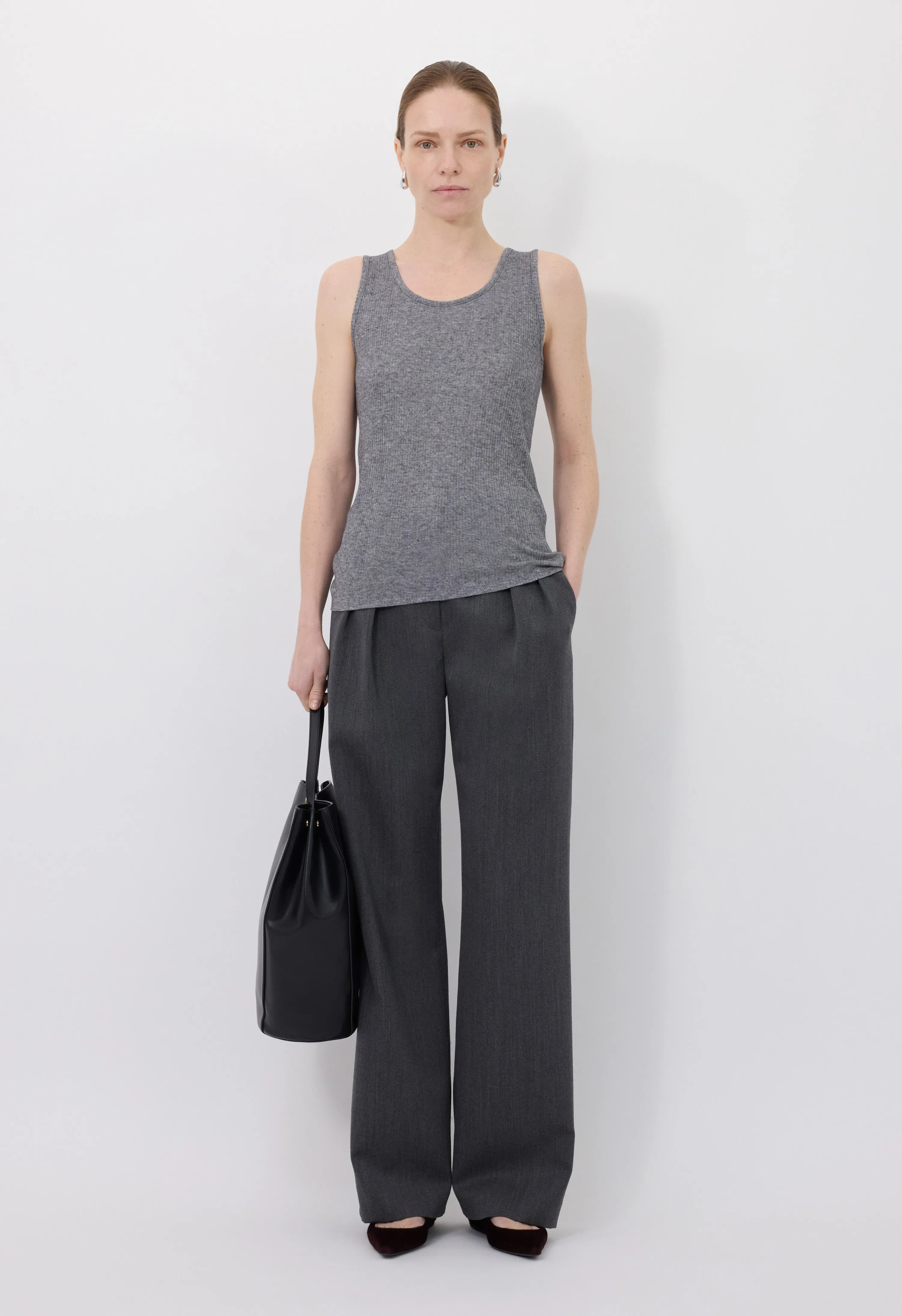 ALICUDI LDS Rib jersey tank top sold by Loulou De Saison