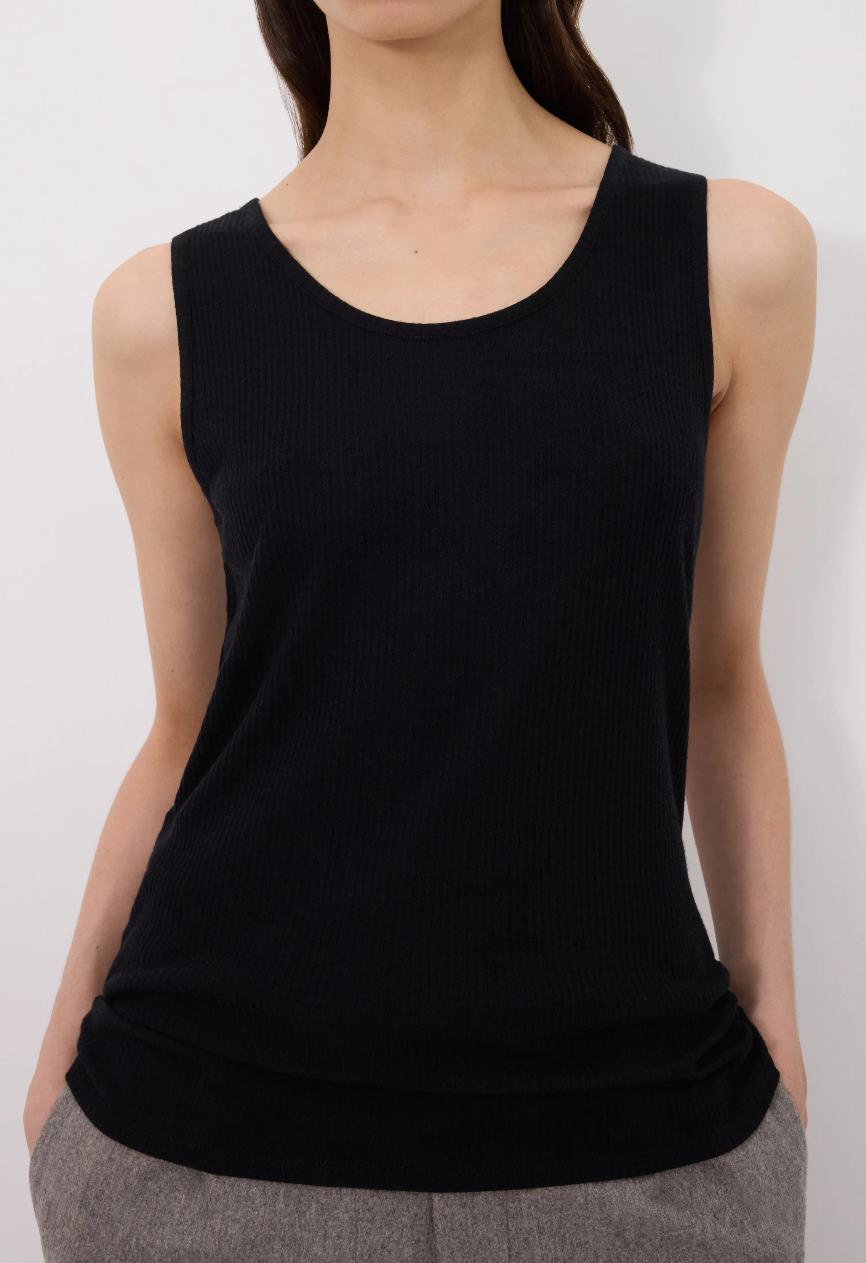 ALICUDI LDS Rib jersey tank top sold by Loulou De Saison product image thumbnail 4