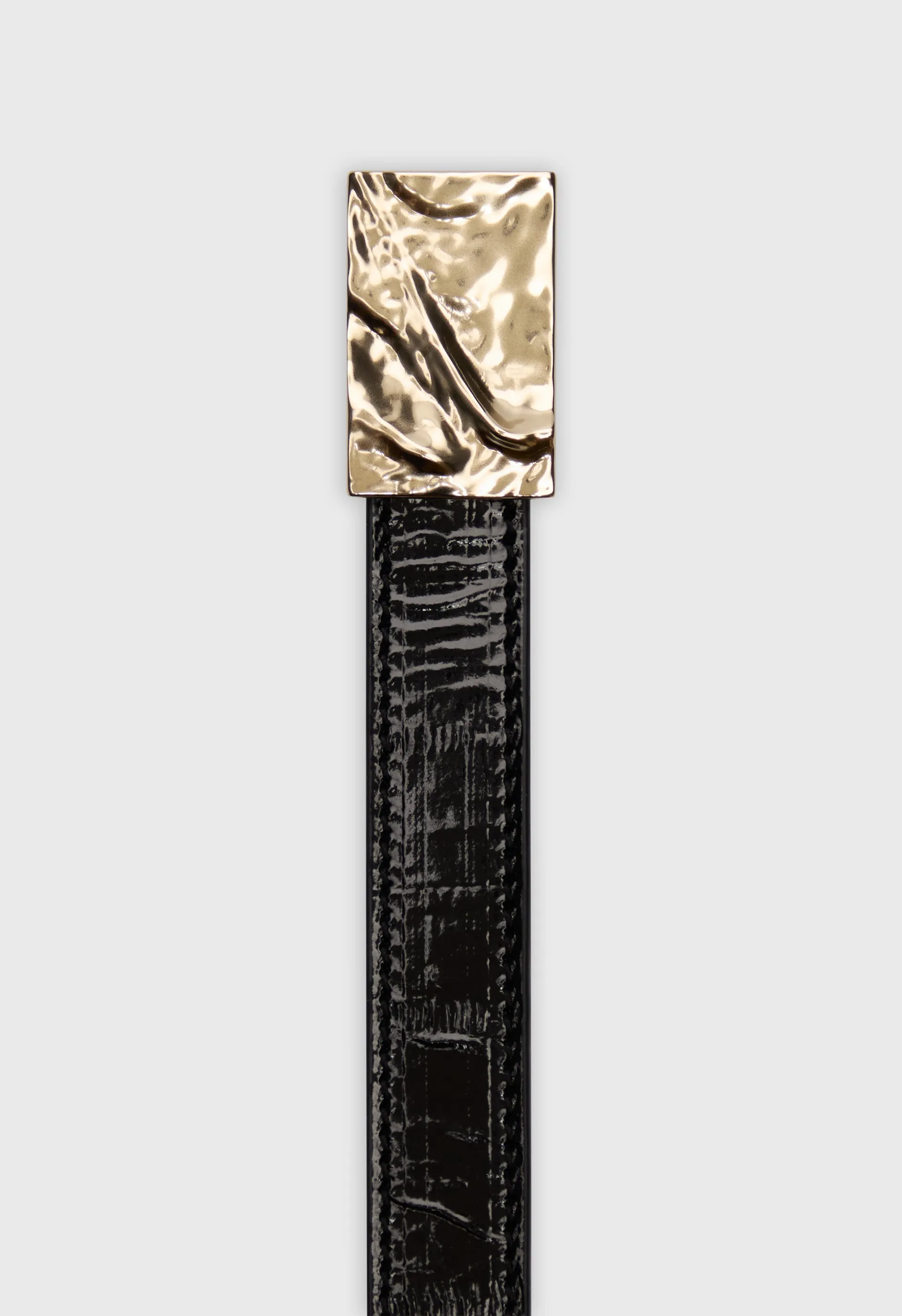 ORJA Eel-effect leather belt sold by Loulou De Saison